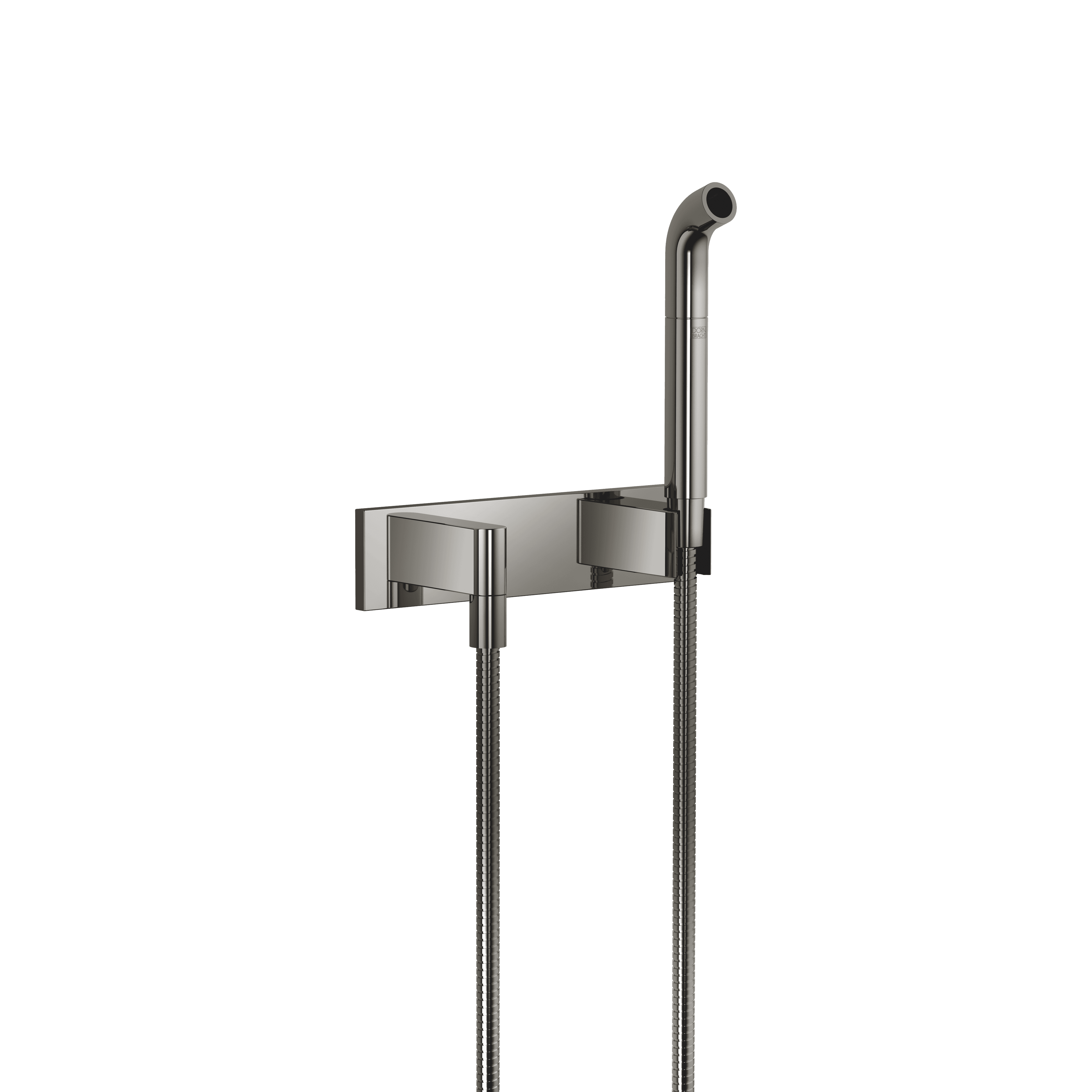 Affusion pipe with cover plate in Dark Chrome