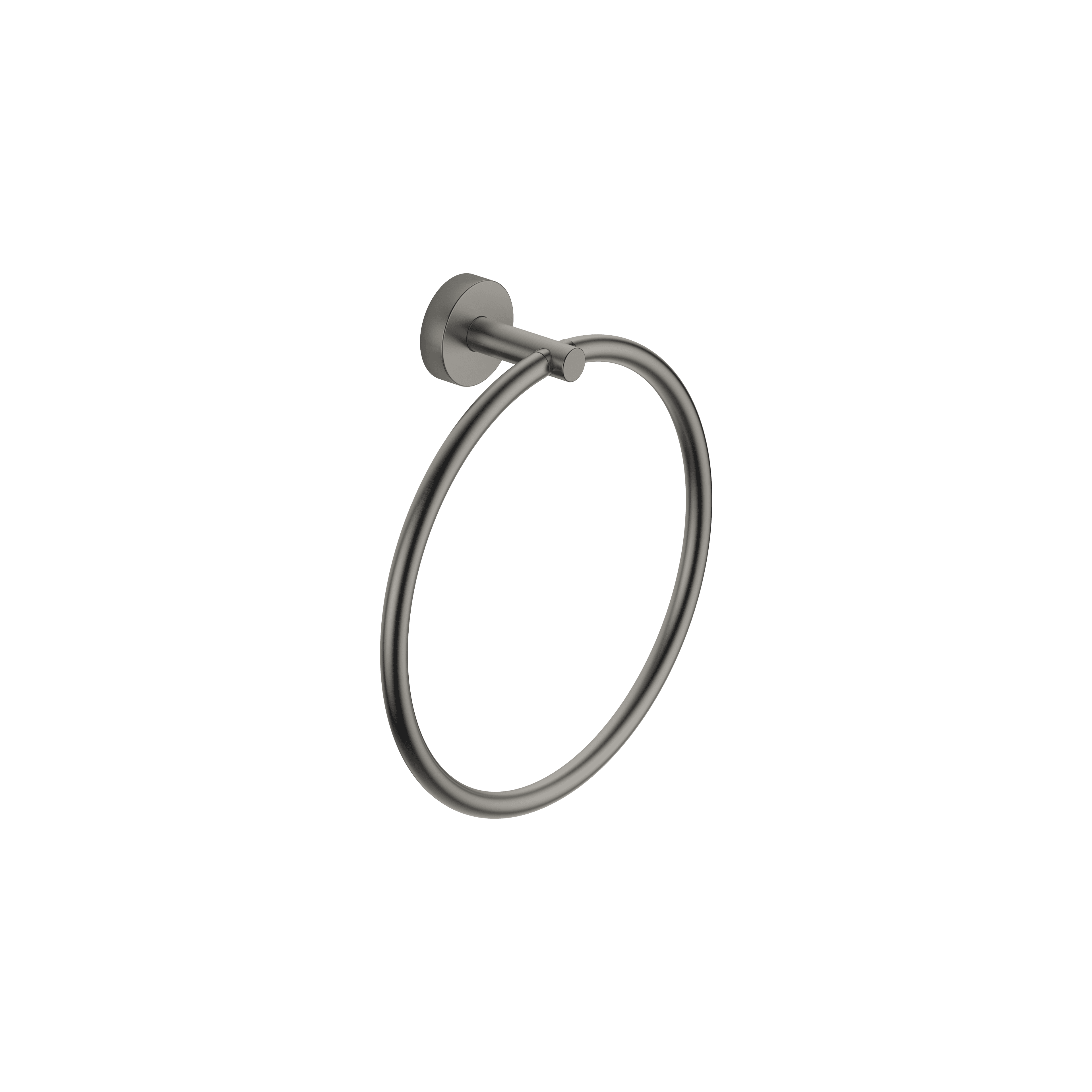 Towel ring round in Brushed Dark Platinum