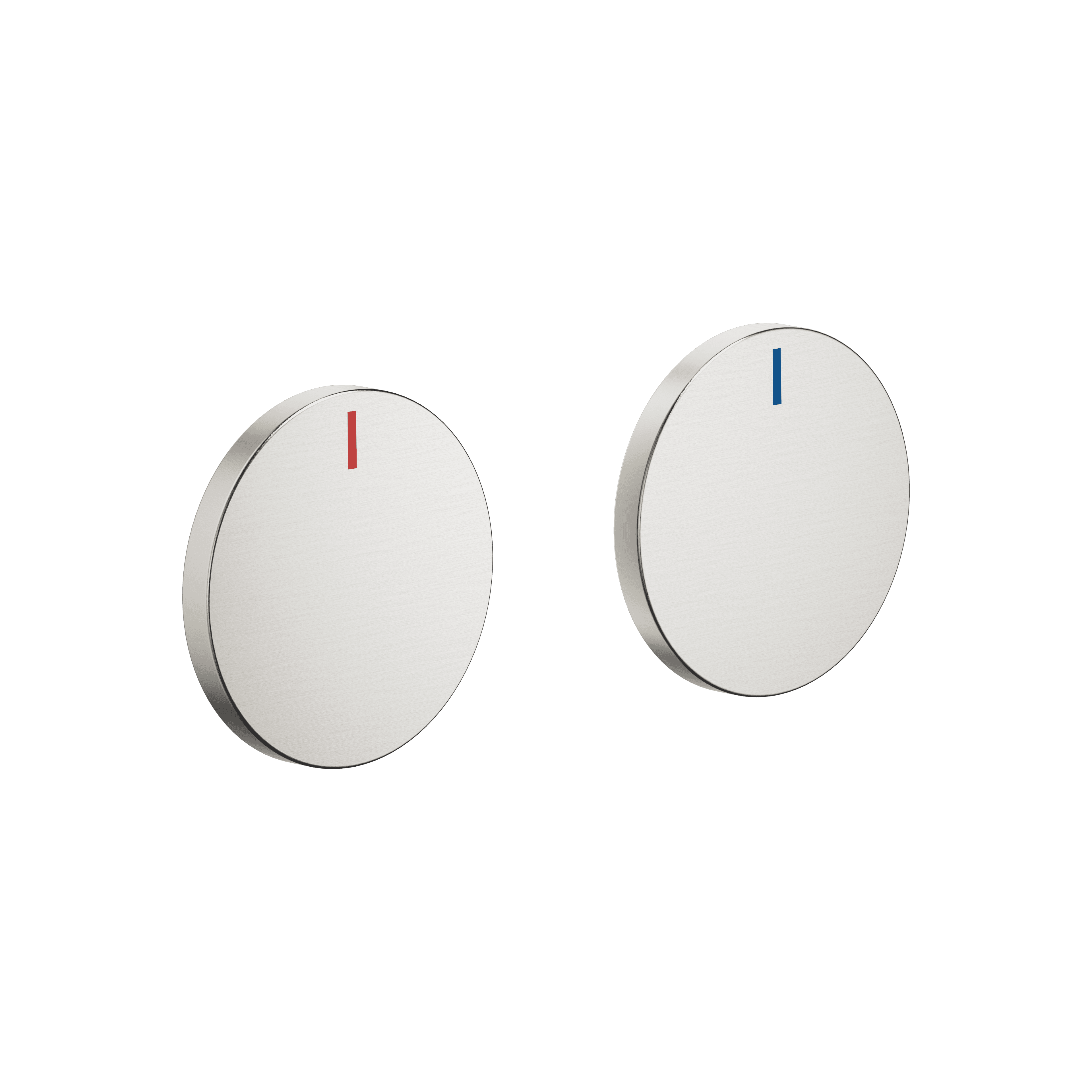 CYO Handle insert set red & blue in Brushed Platinum