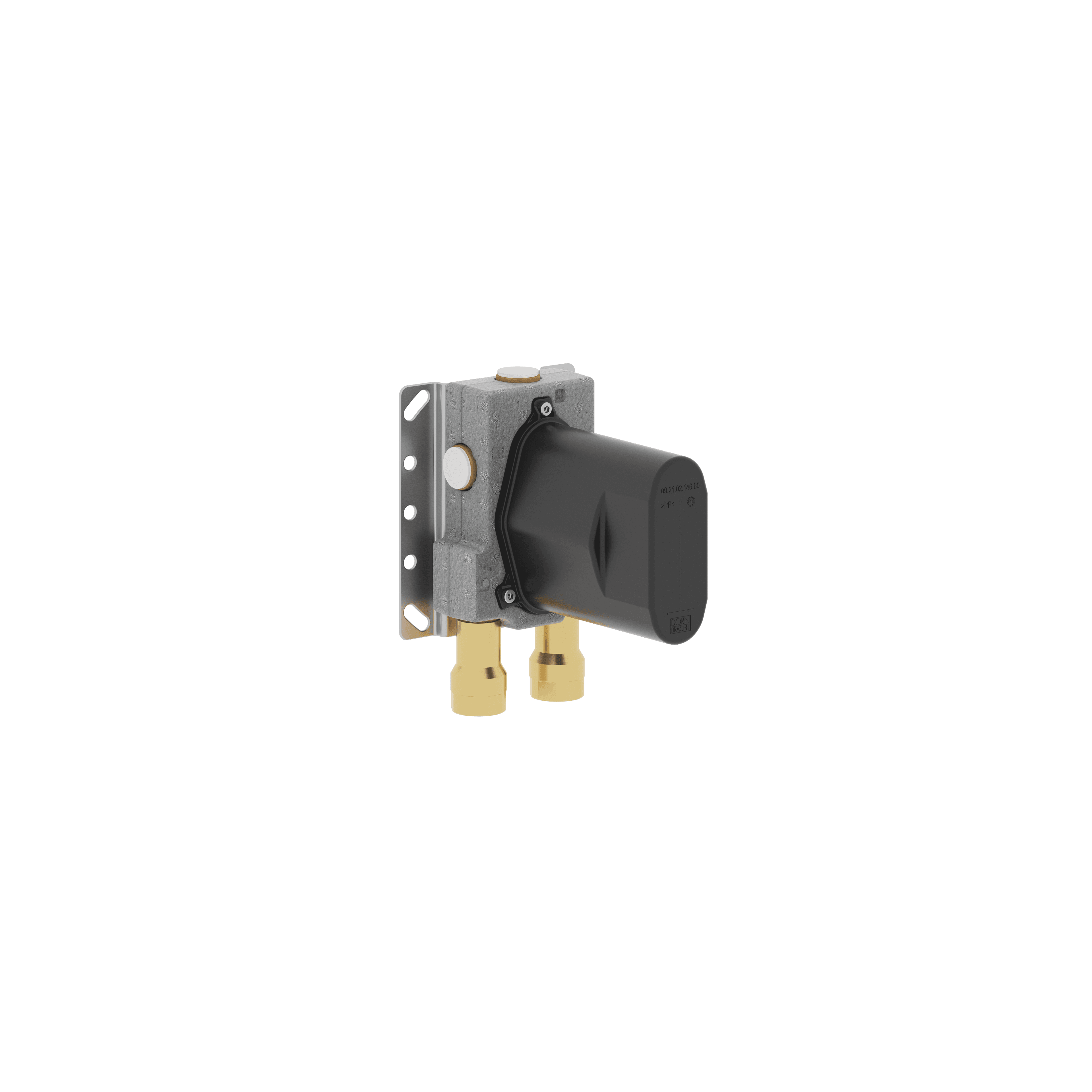 Concealed thermostat with built-in isolators - in Standard finish