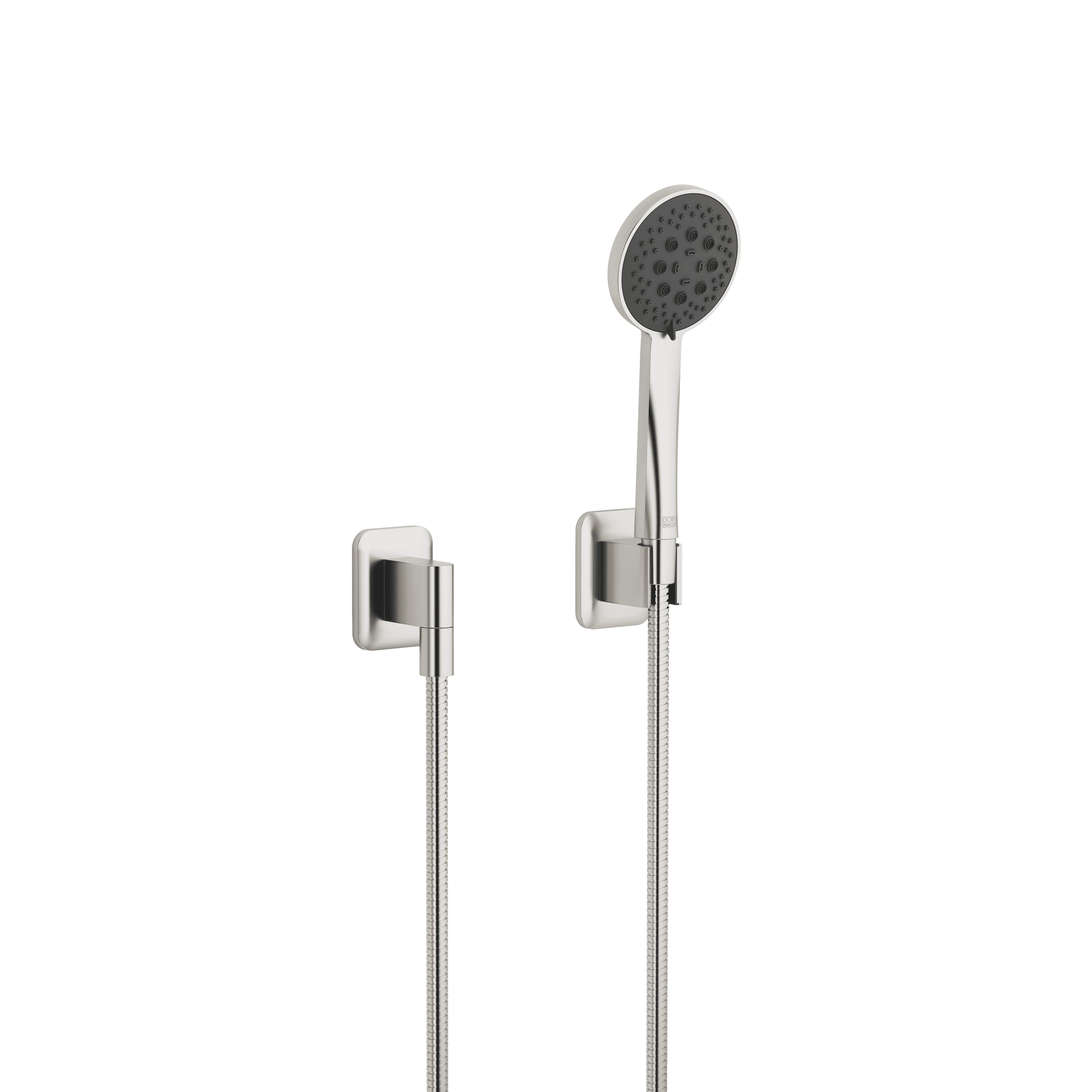 LISSÉ Hand shower set with individual rosettes in Brushed Platinum