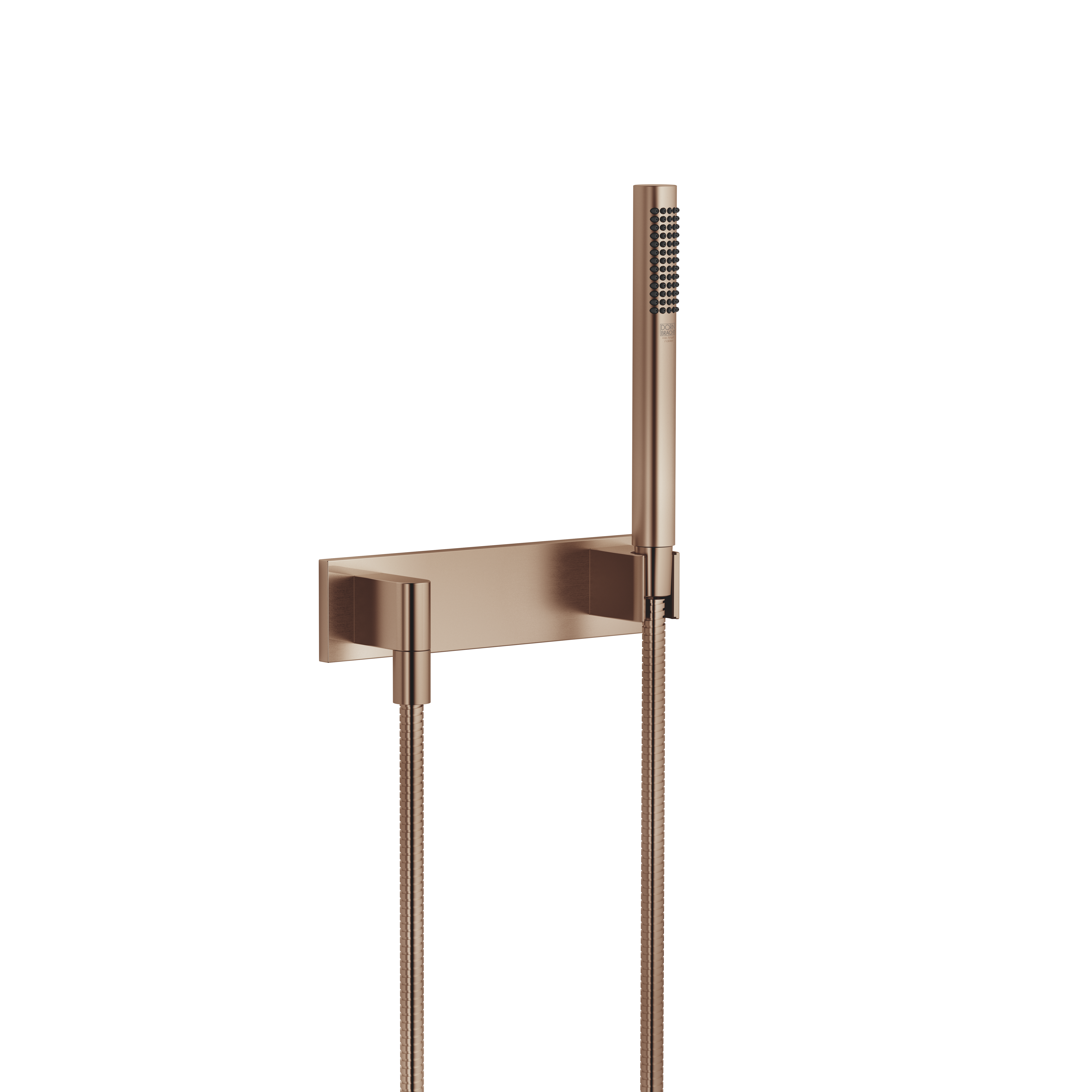 Hand shower set with cover plate FlowReduce in Brushed Bronze (PVD)