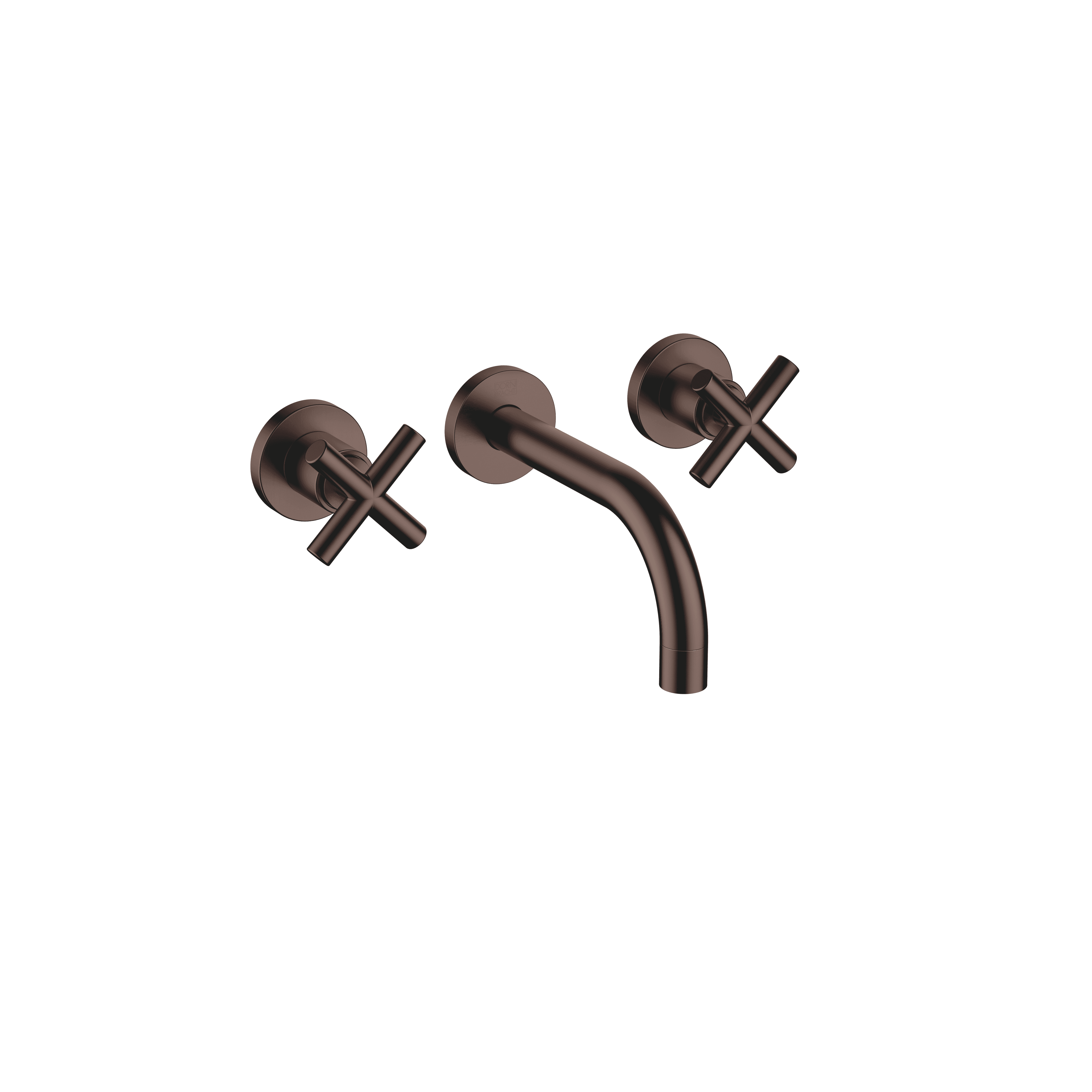 TARA Wall-mounted basin mixer without pop-up waste in Brushed Dark Bronze (PVD)