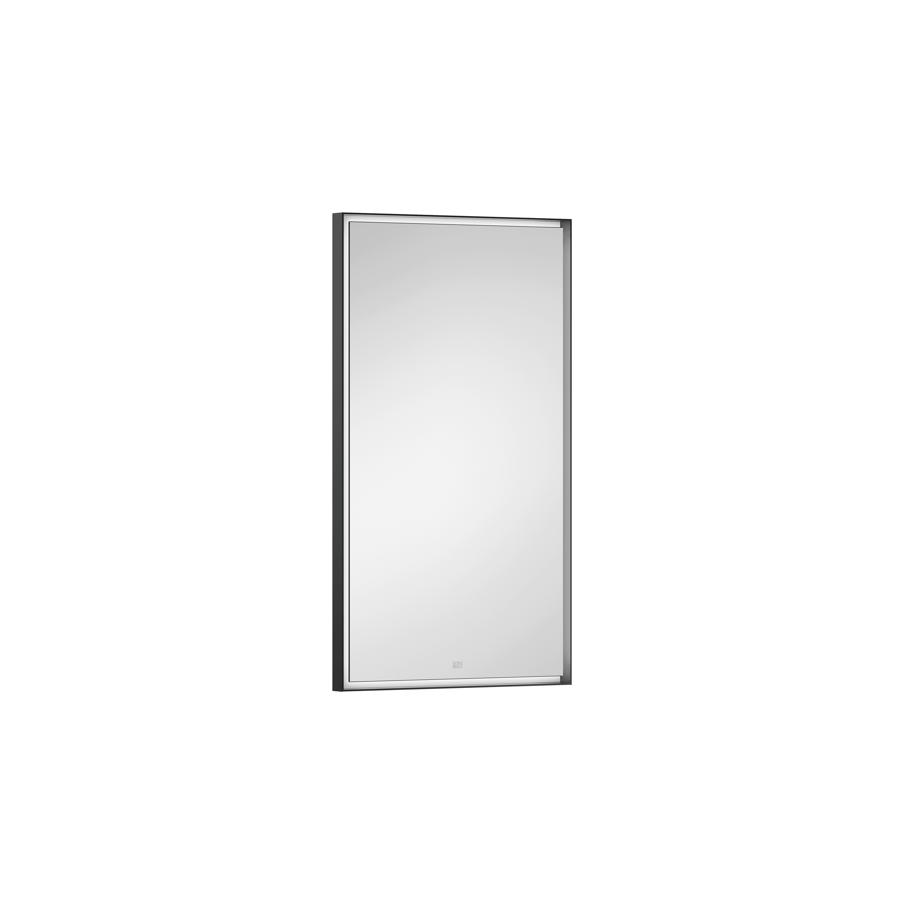 Lighted mirror angular in Matte Black