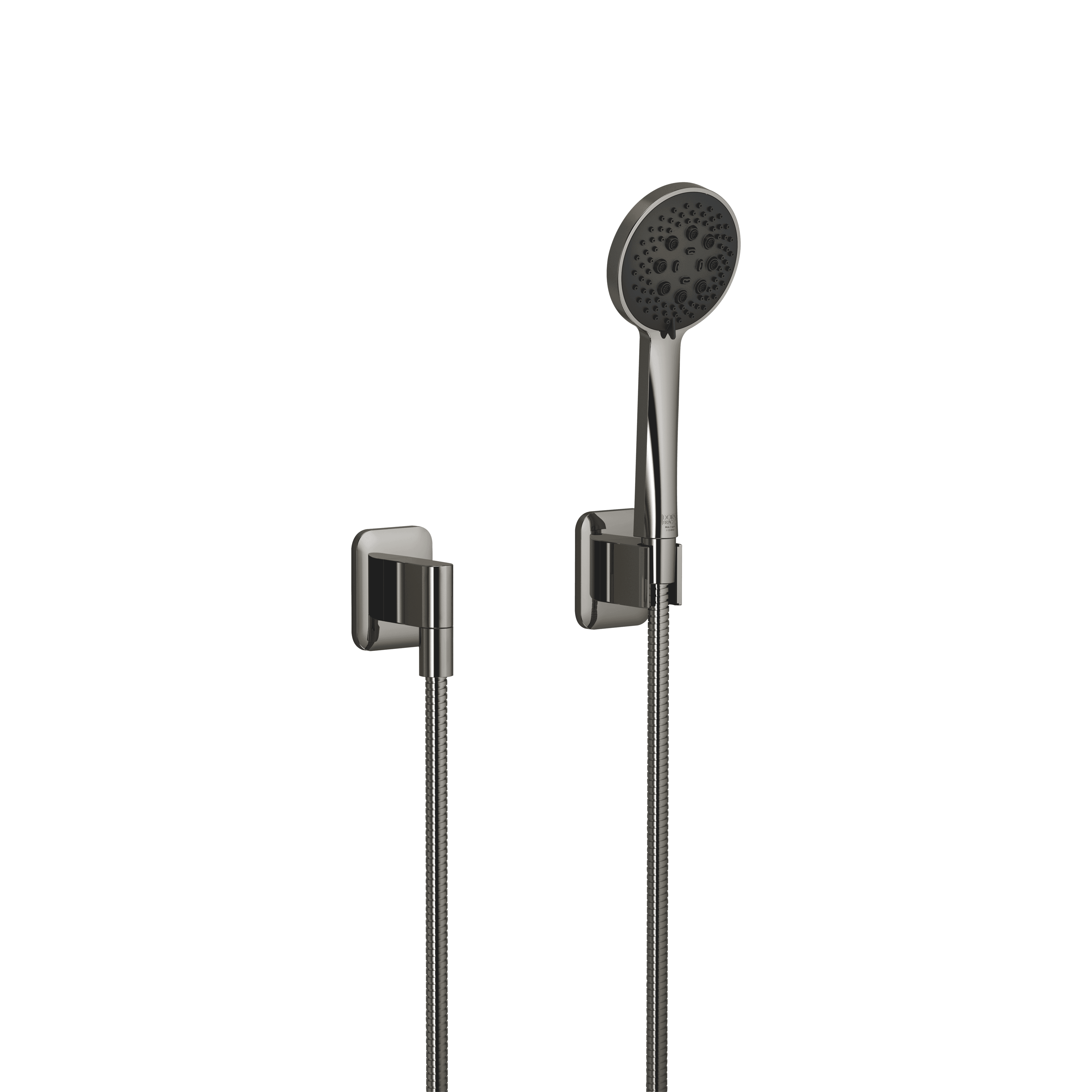 LISSÉ Hand shower set with individual rosettes in Dark Chrome