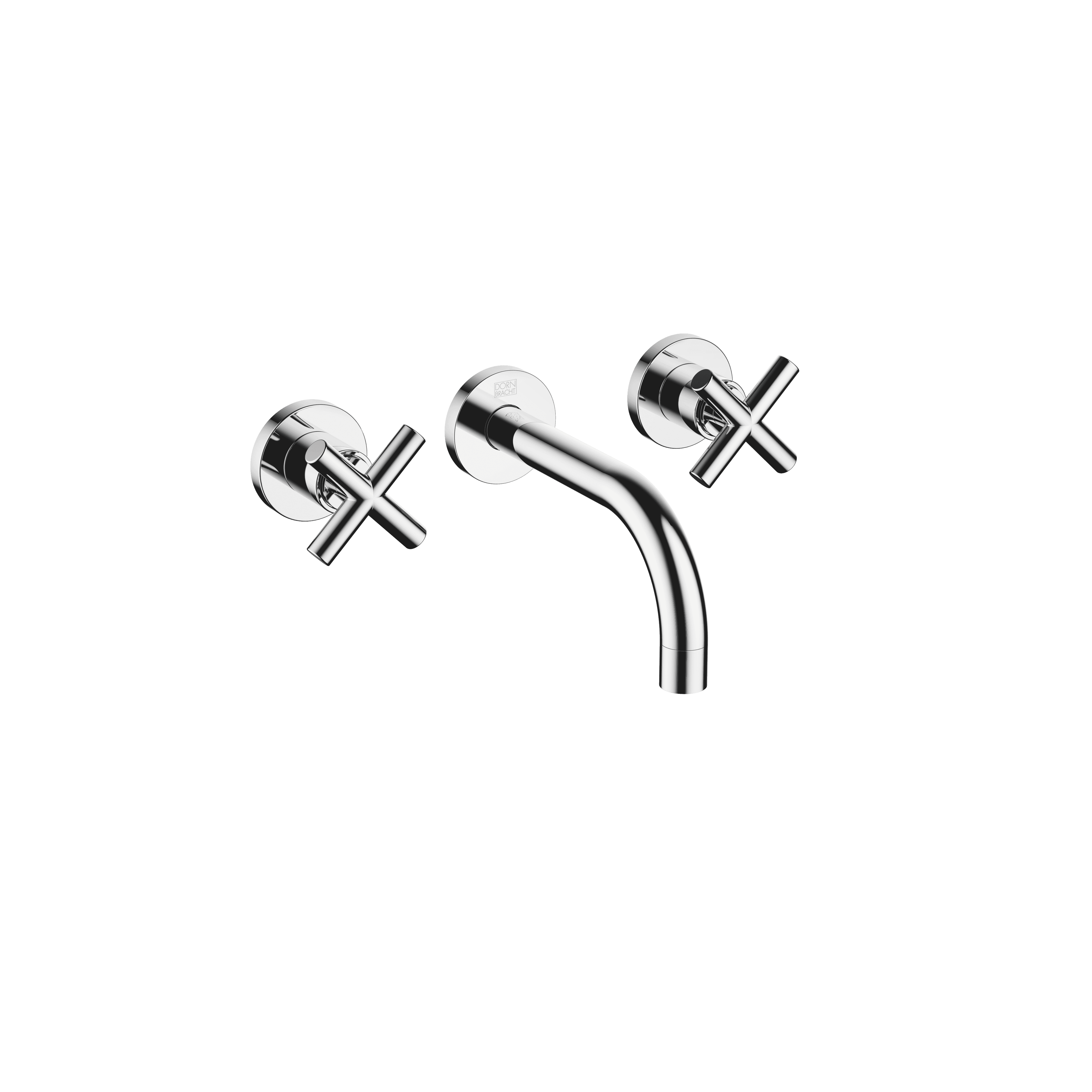 TARA Wall-mounted basin mixer without pop-up waste in Chrome