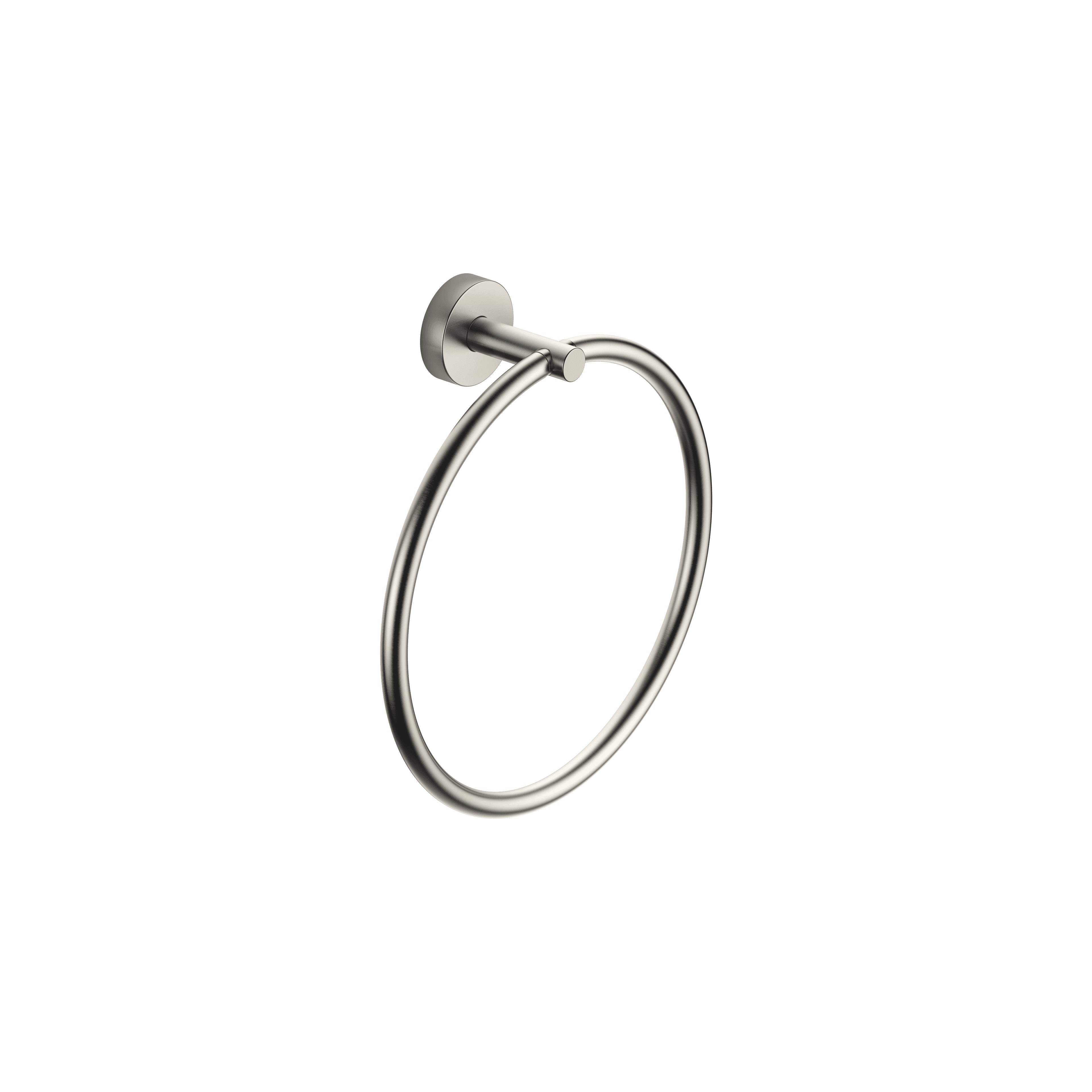 Towel ring round in Brushed Platinum