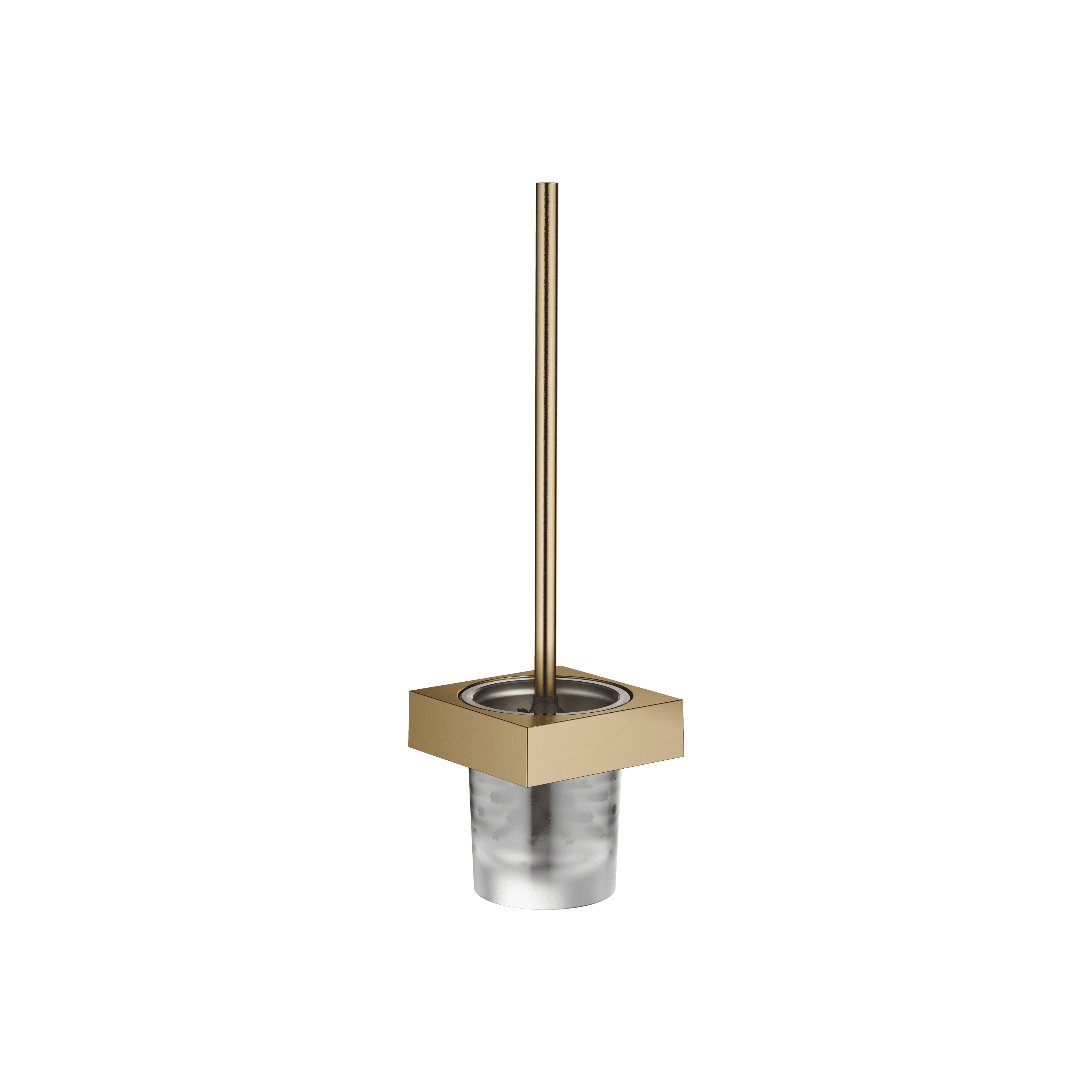 Toilet brush set wall model in Brushed Dark Brass (PVD)