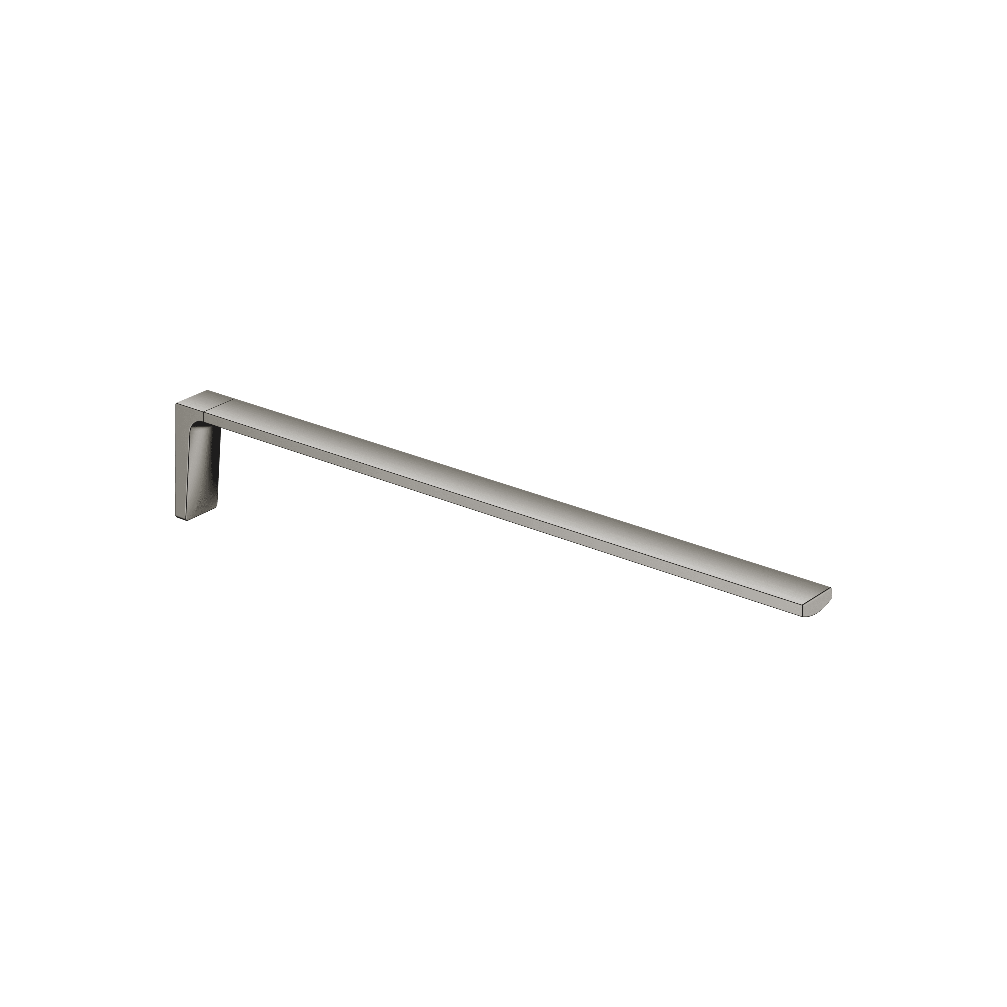 Towel bar 1-piece non-swivel in Dark Chrome