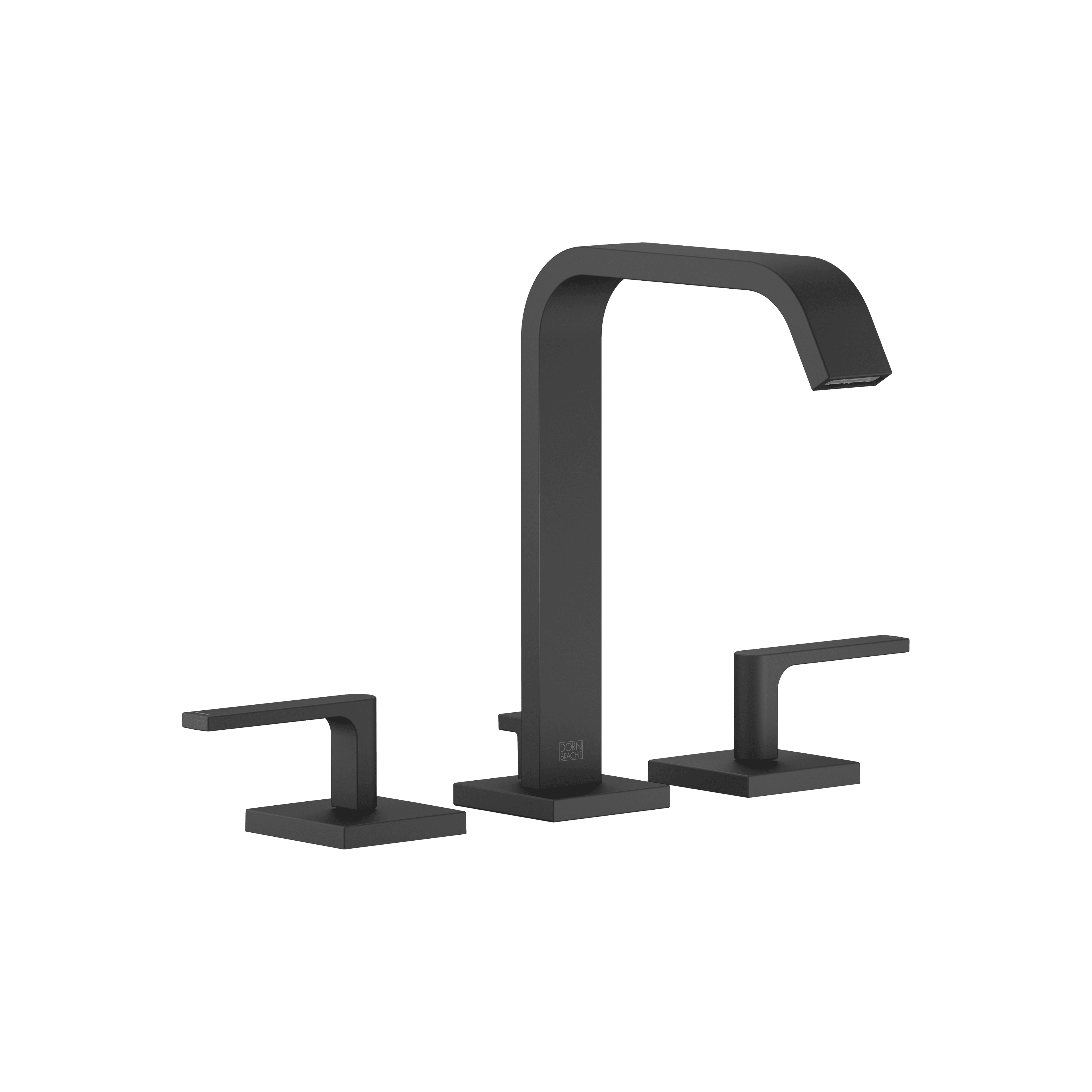 IMO Three-hole basin mixer with pop-up waste in Matte Black