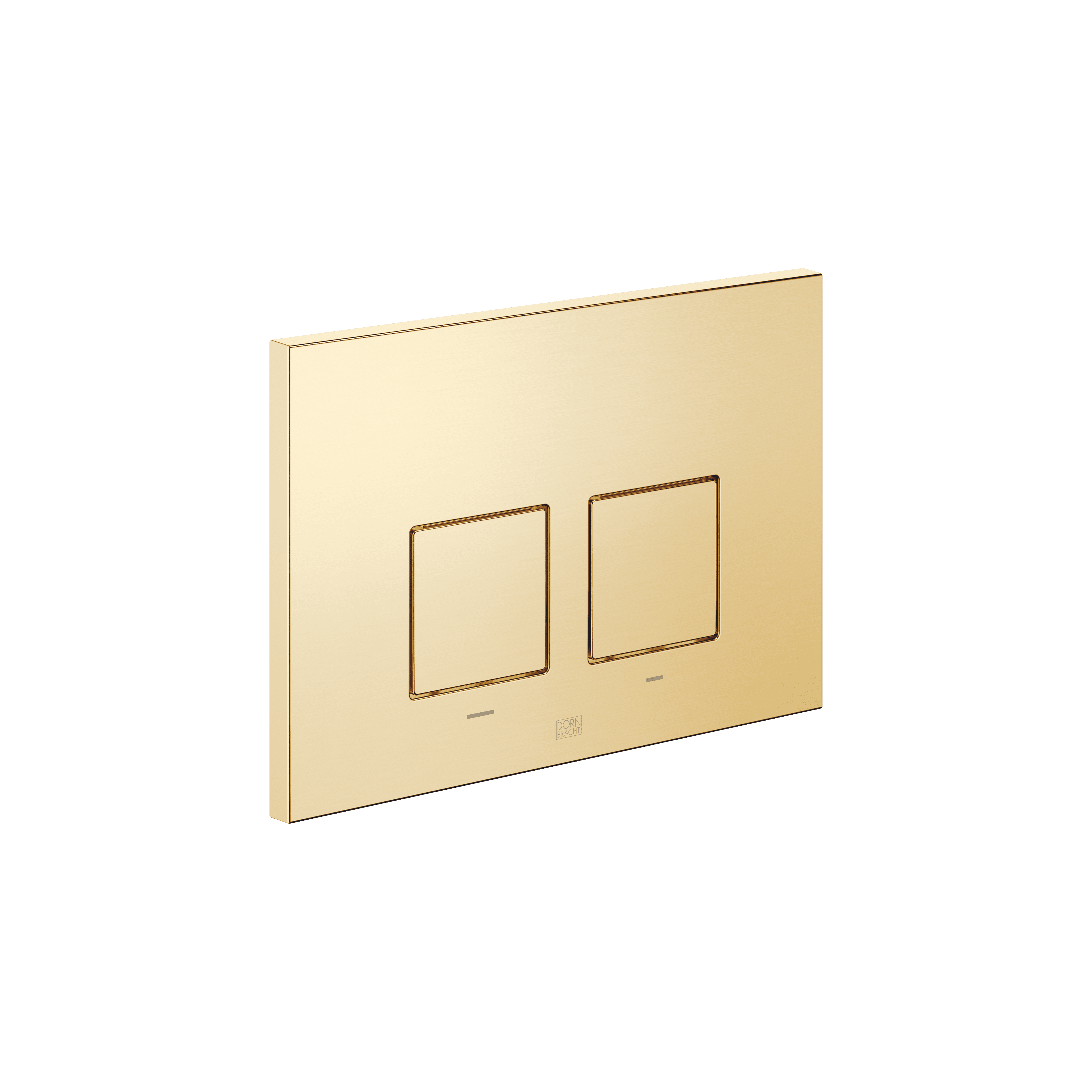 Flush plate for concealed WC cisterns made by Geberit angular in Brushed Gold (PVD)