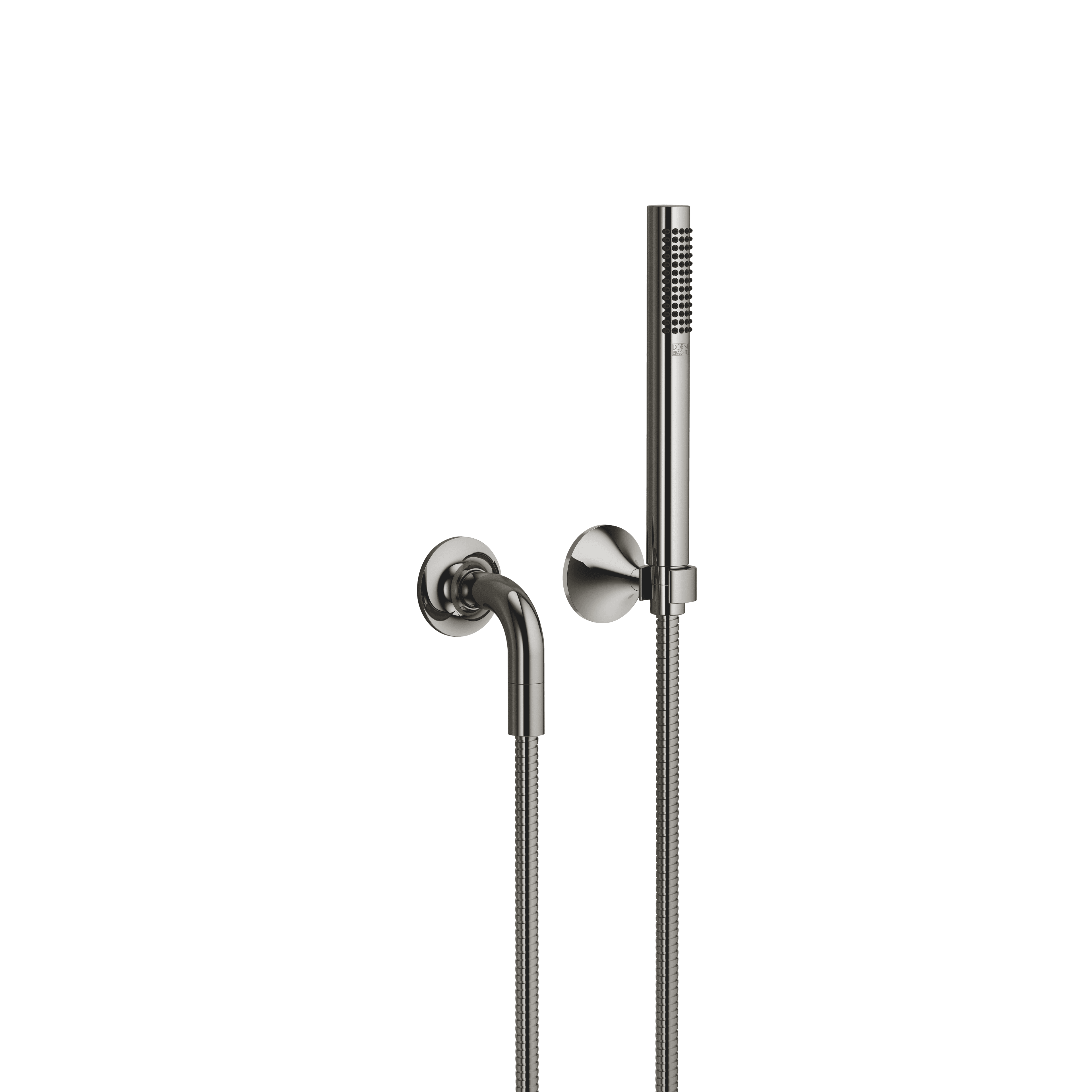 VAIA Hand shower set with individual rosettes FlowReduce in Dark Chrome