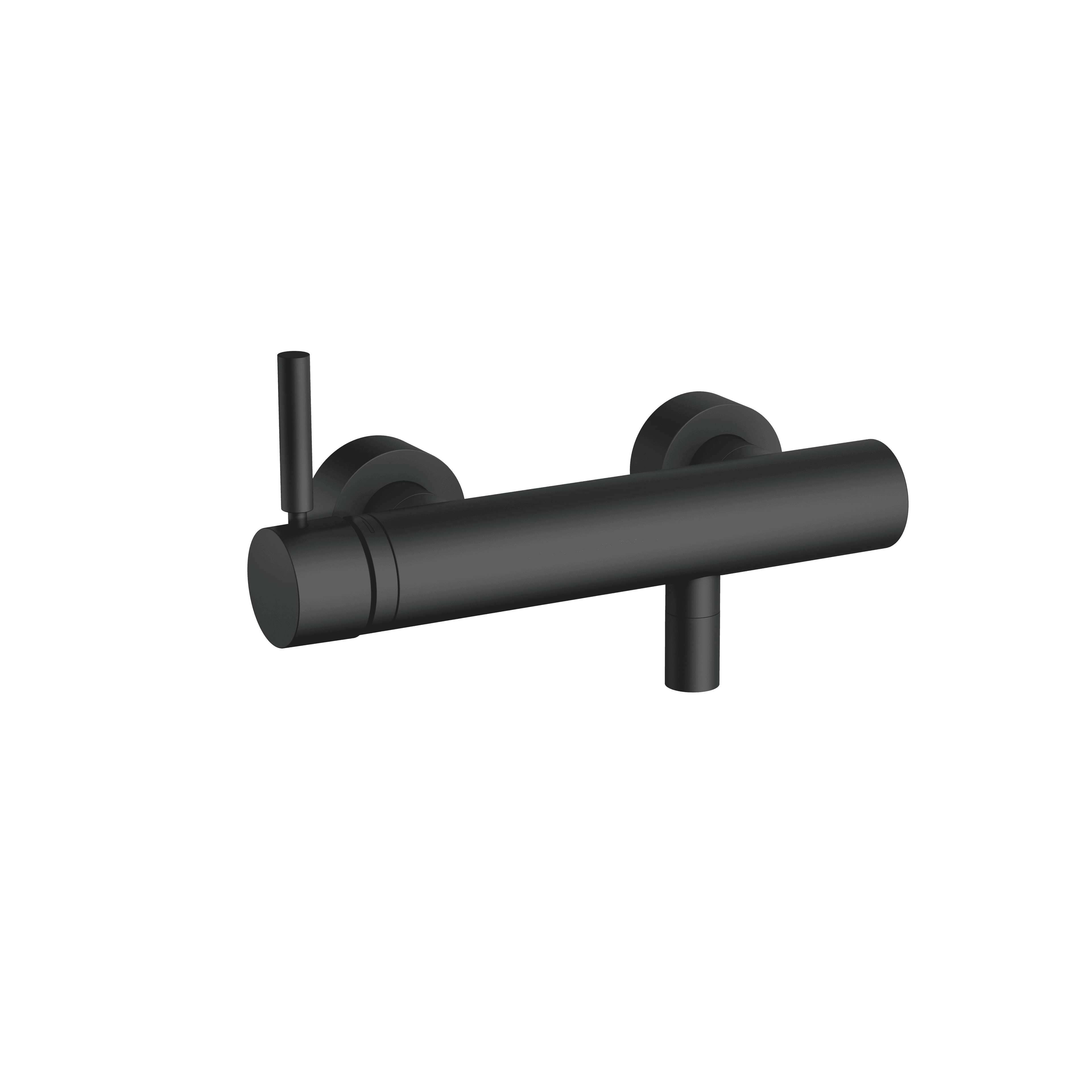 META Single-lever shower mixer for wall mounting in Matte Black