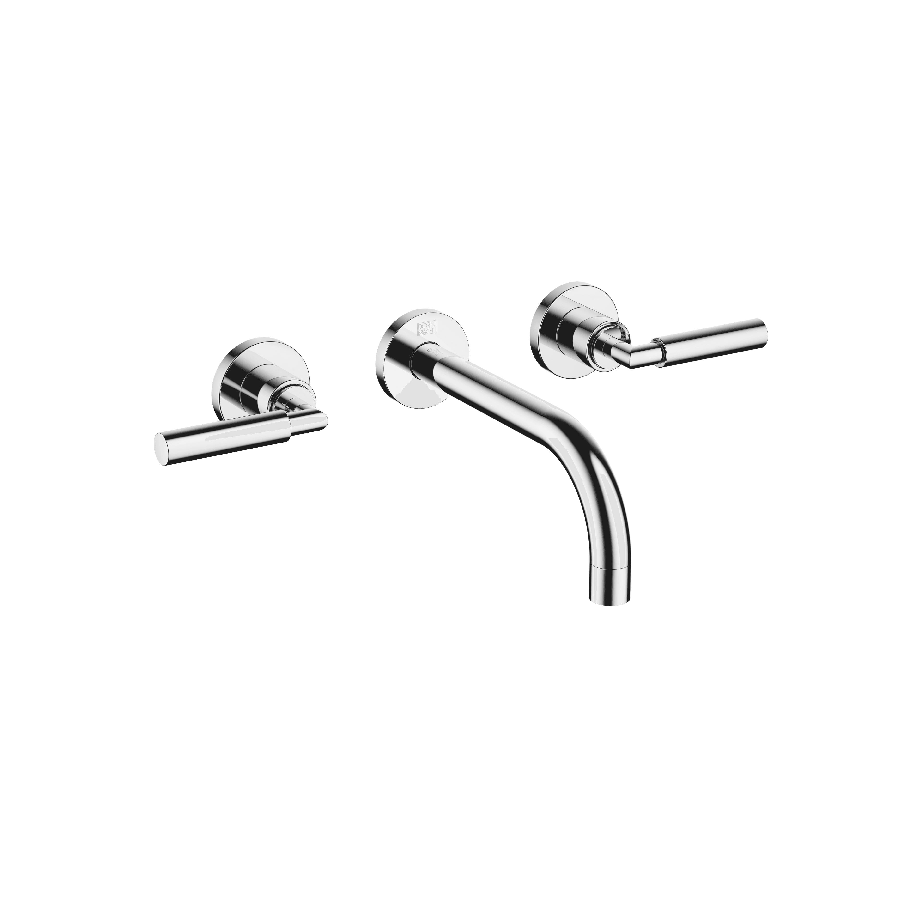 TARA Wall-mounted basin mixer without pop-up waste in Chrome