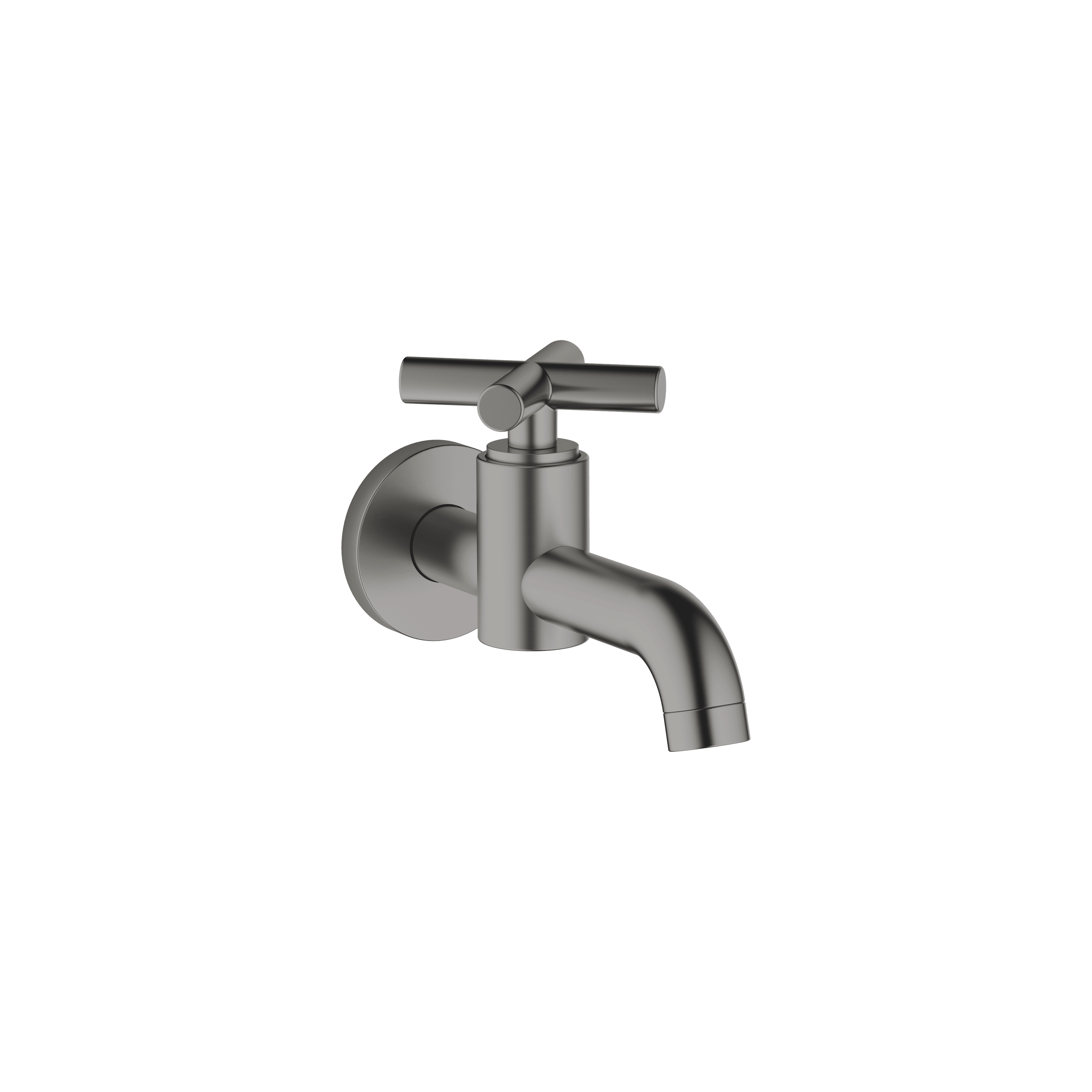 TARA Wall-mounted valve cold water without pop-up waste in Brushed Dark Platinum