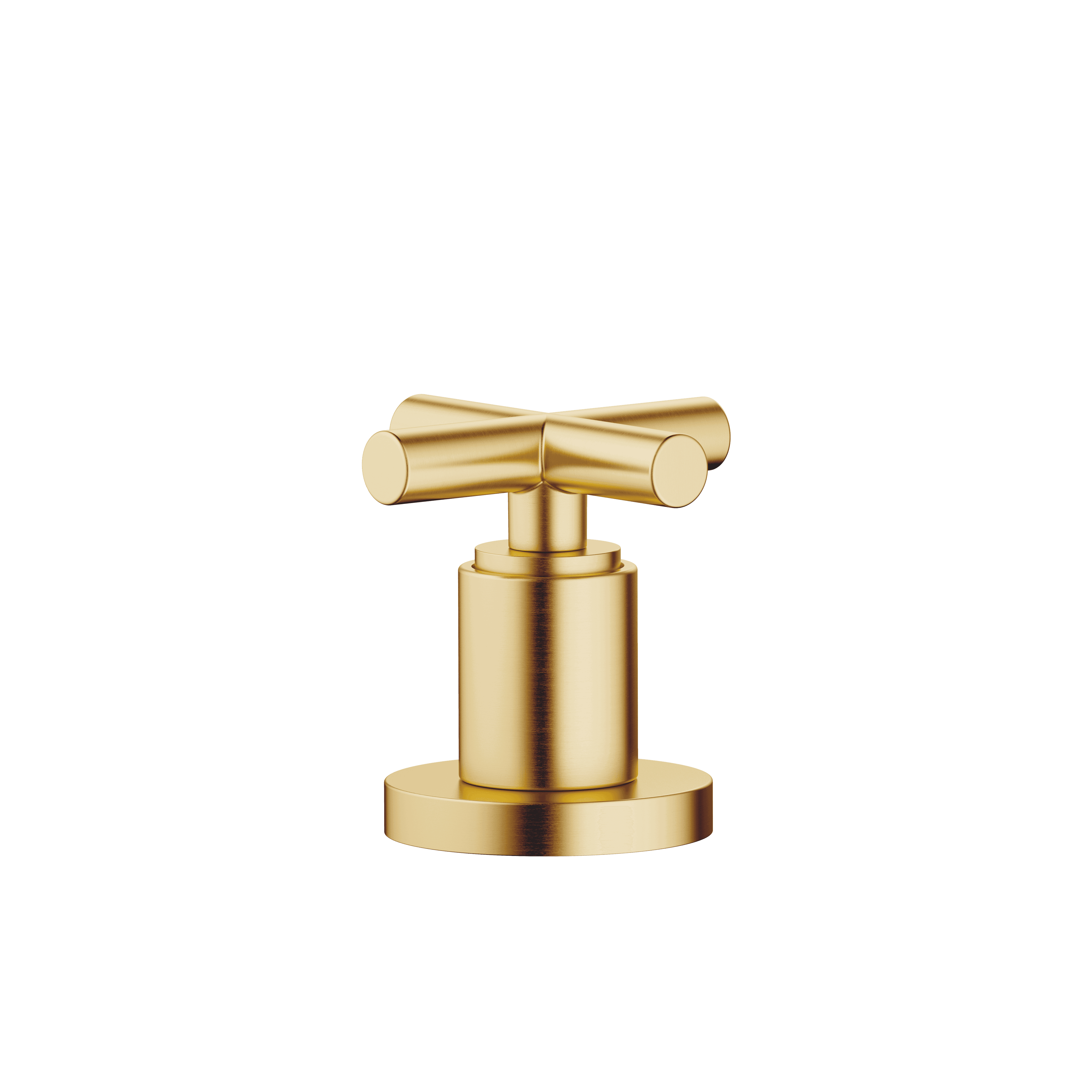 TARA Deck valve clockwise closing cold or hot in Brushed Durabrass (23kt Gold)