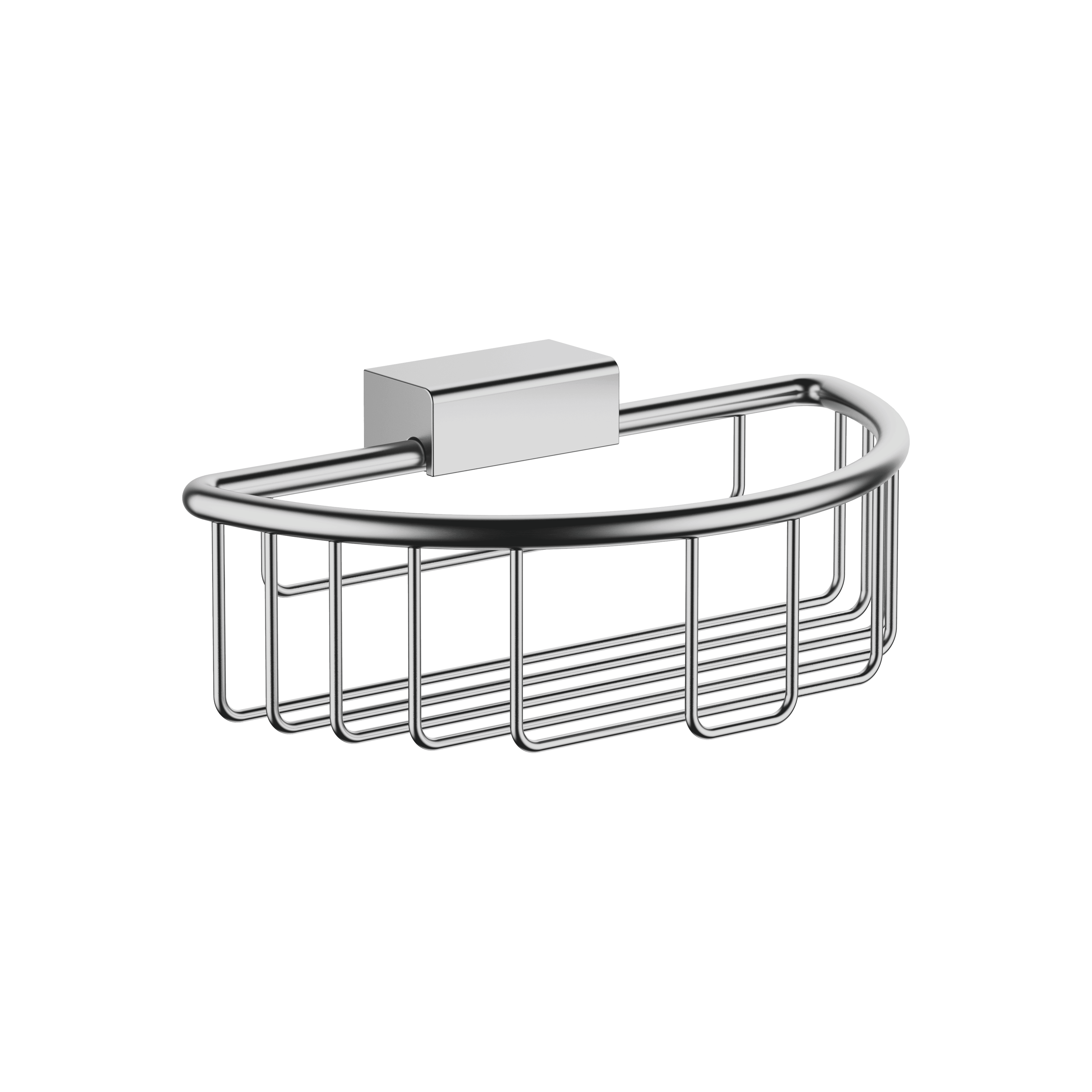 Shower basket for wall mounting in Brushed Chrome