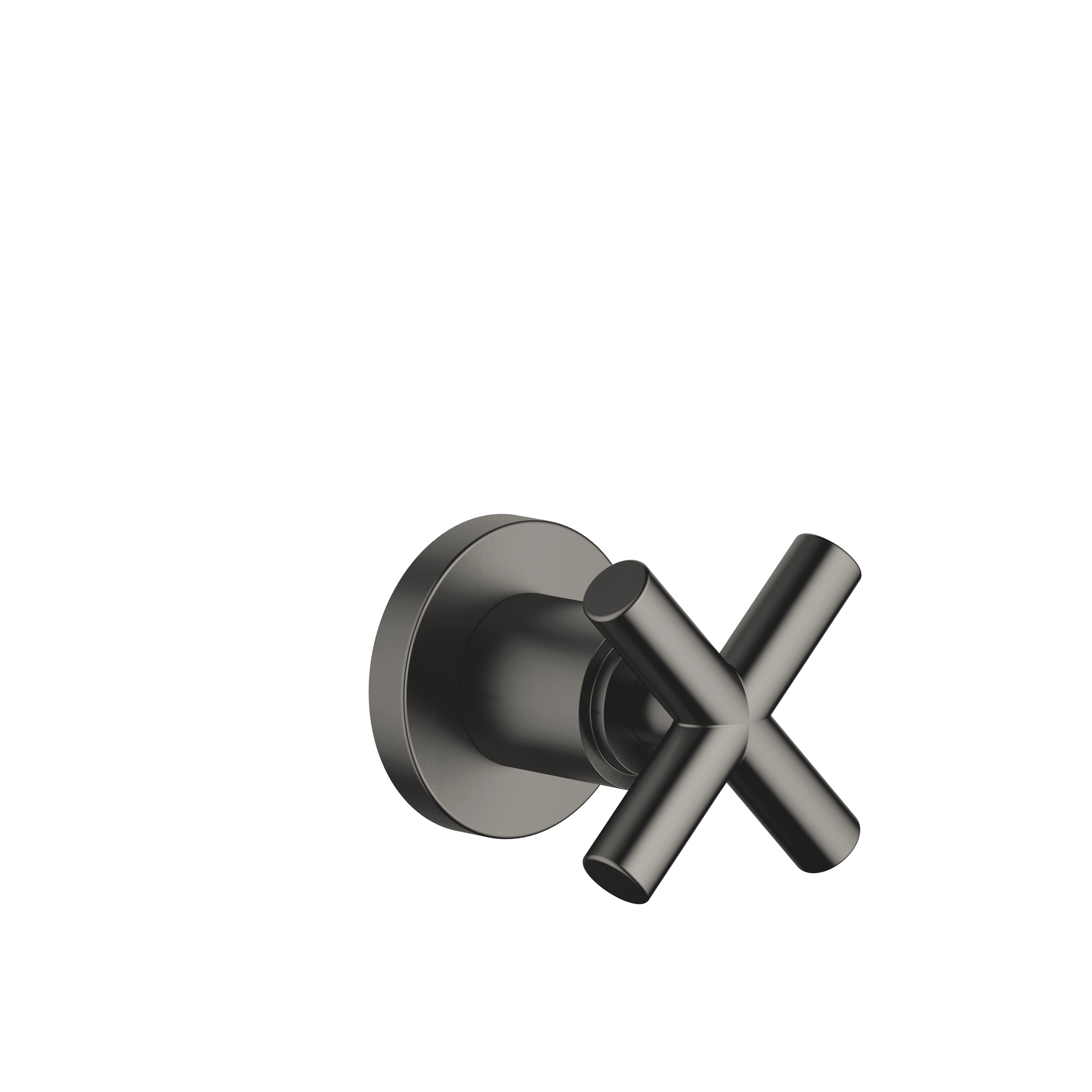 TARA Wall valve clockwise closing 1/2" in Brushed Dark Platinum