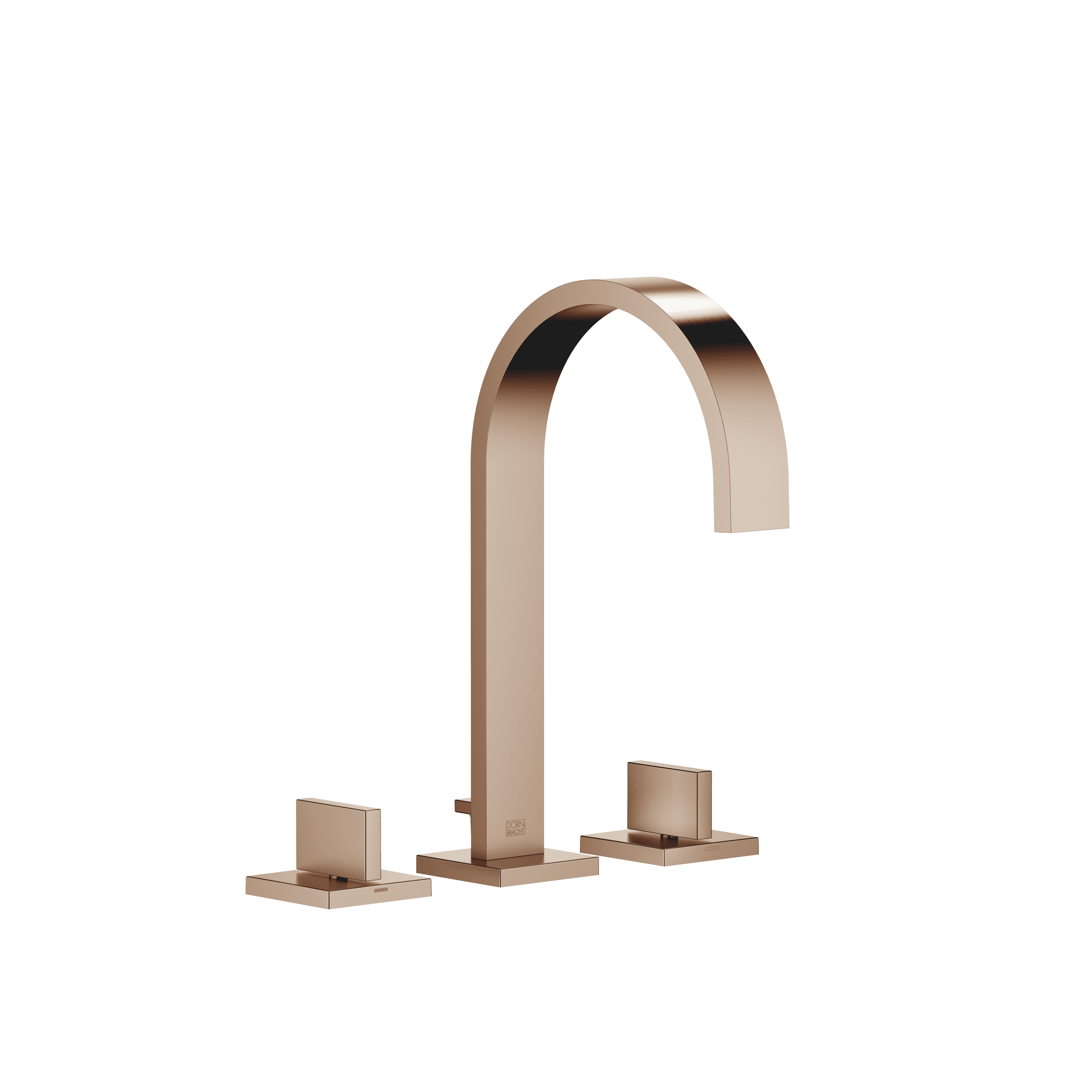 MEM Three-hole basin mixer with pop-up waste in Brushed Bronze (PVD)