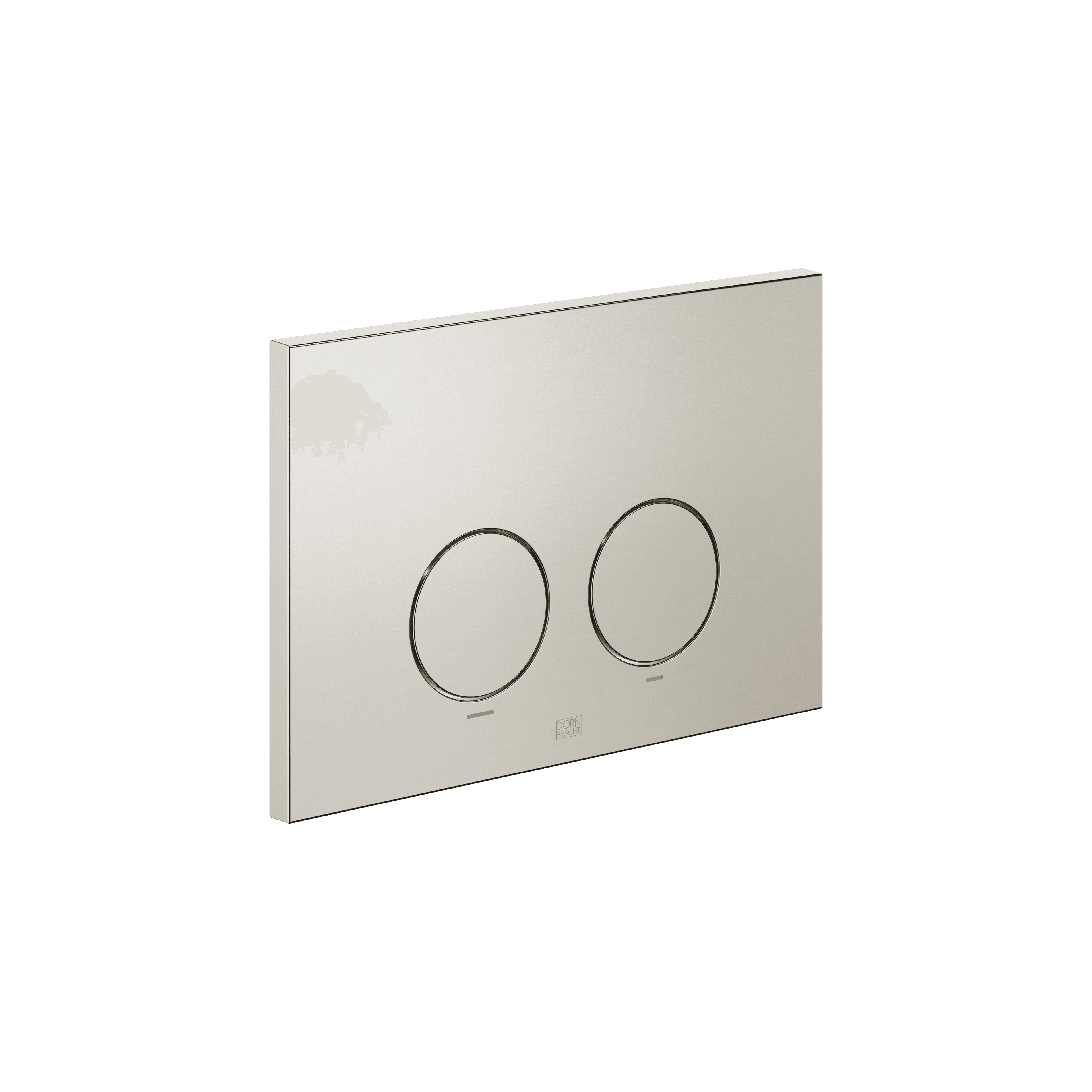 Flush plate for concealed WC cisterns made by Geberit round in Brushed Platinum
