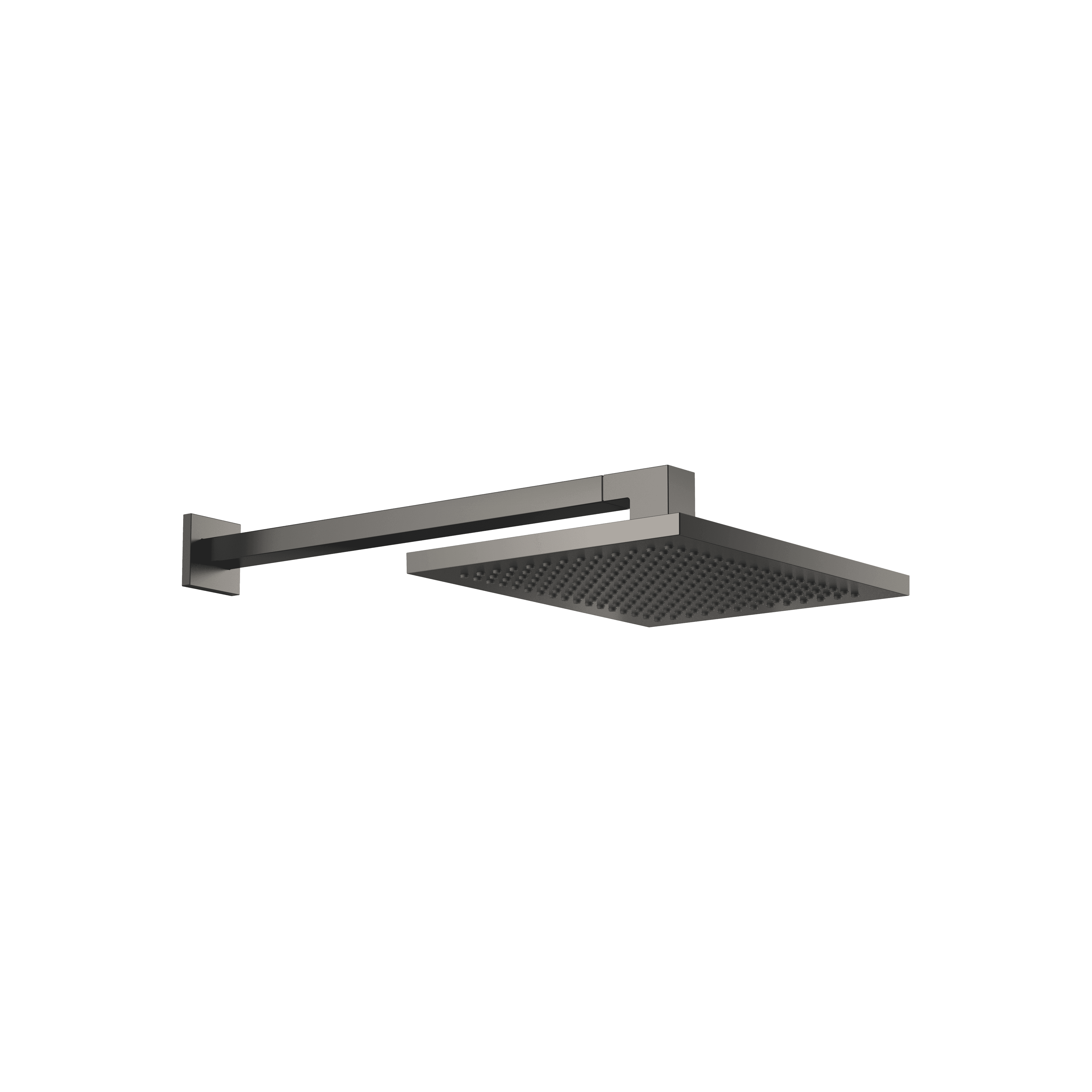Rain shower with wall fixing 300 x 240 mm in Brushed Dark Platinum