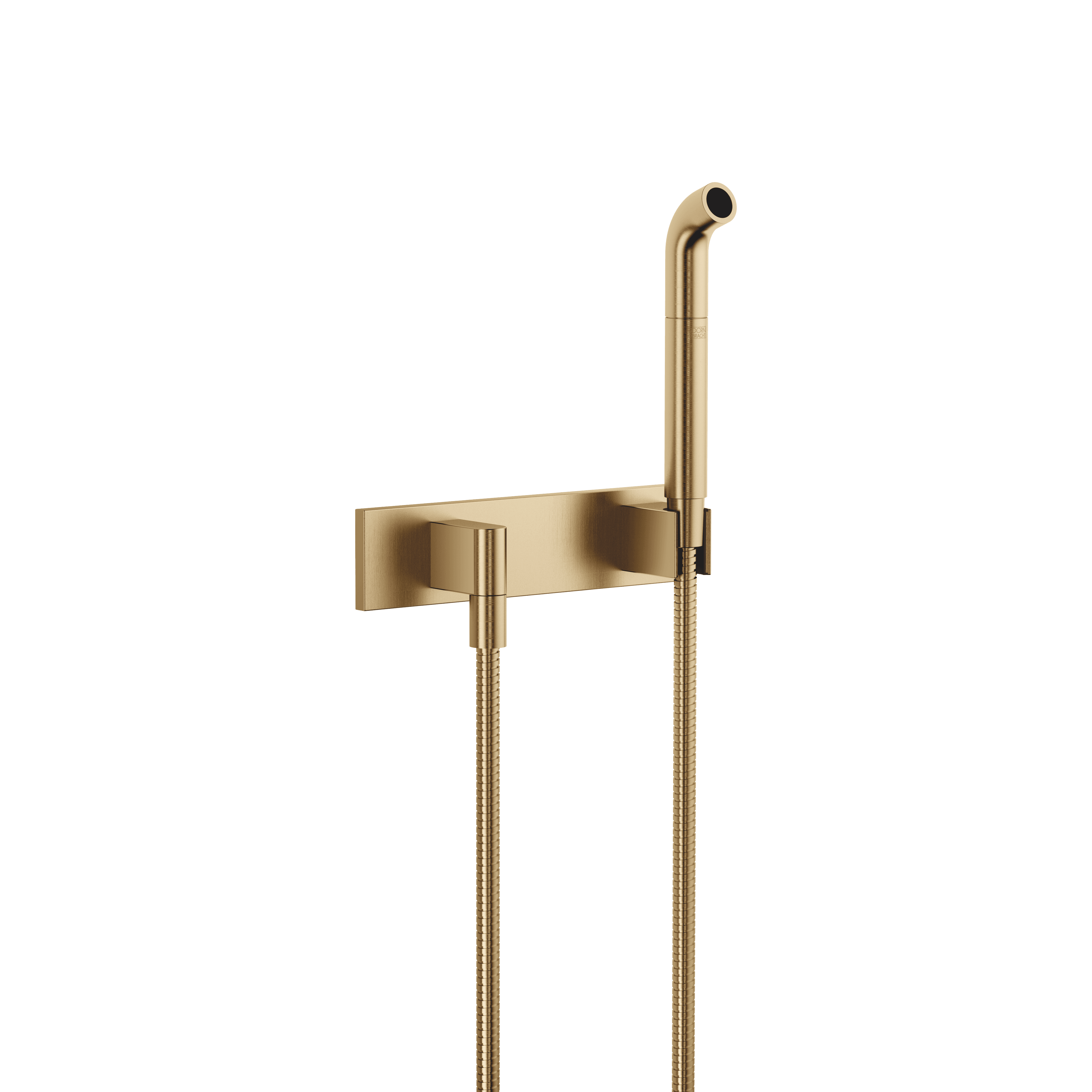 Affusion pipe with cover plate in Brushed Dark Brass (PVD)