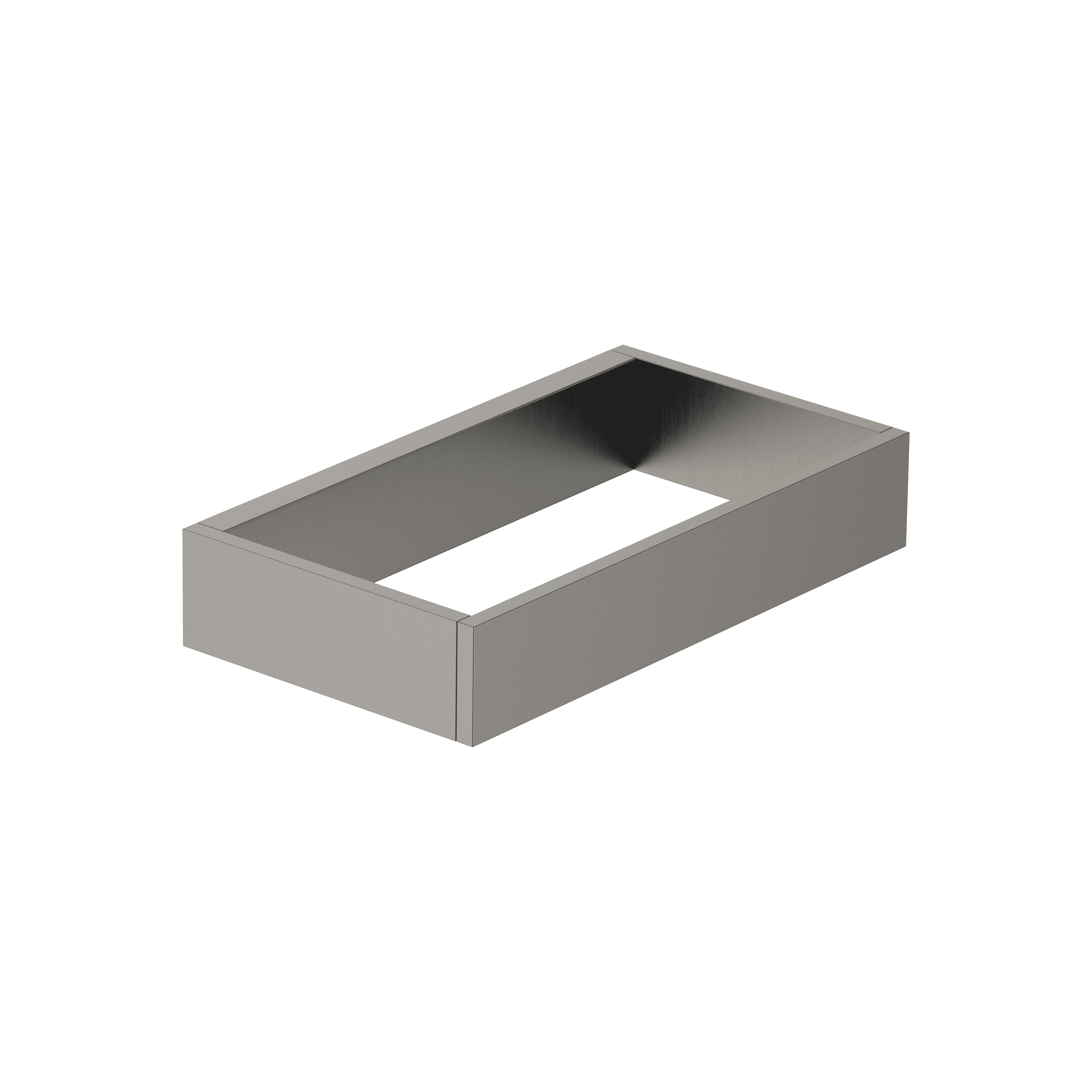 Towel ring angular in Brushed Dark Platinum
