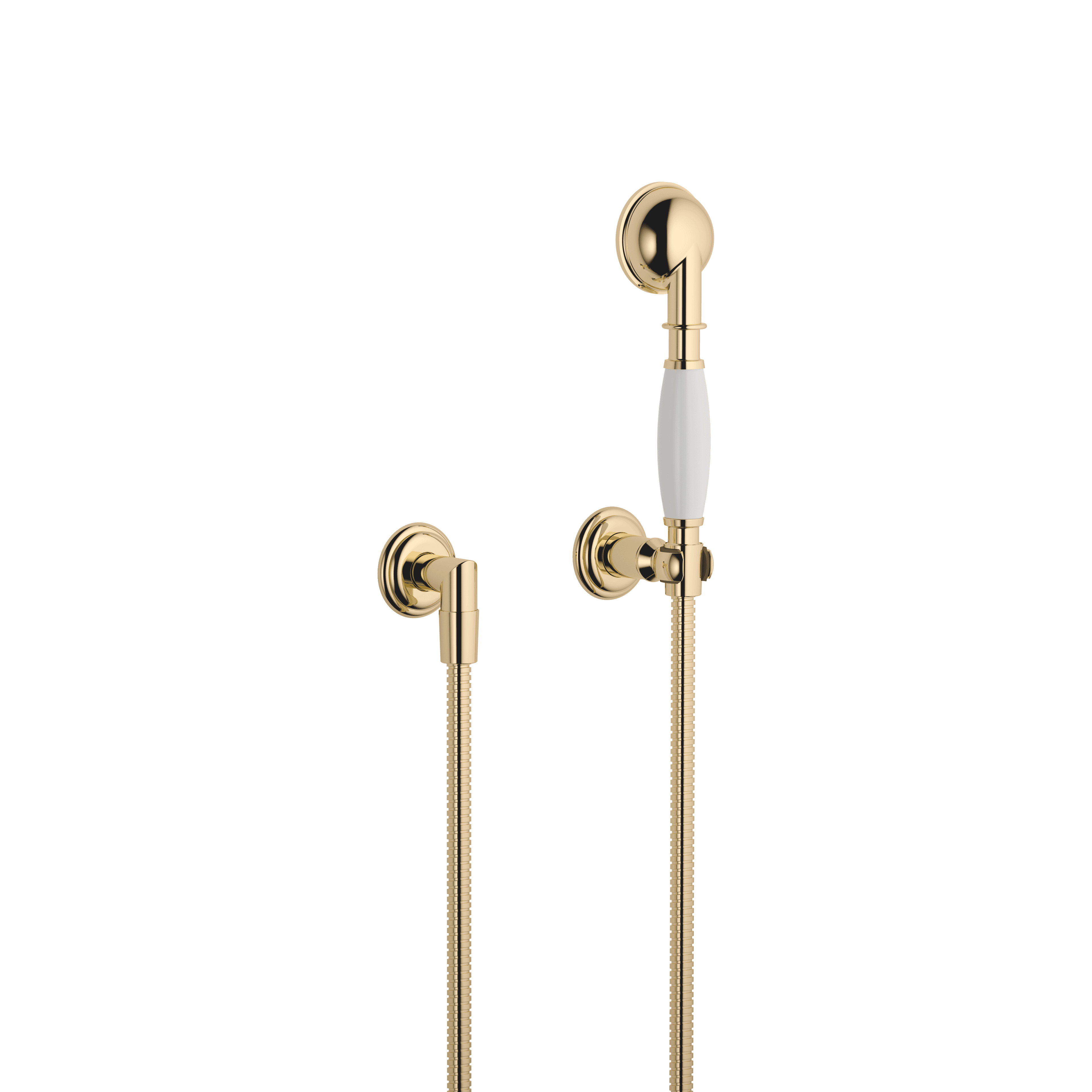 MADISON Hand shower set with individual rosettes in Durabrass (23kt Gold)