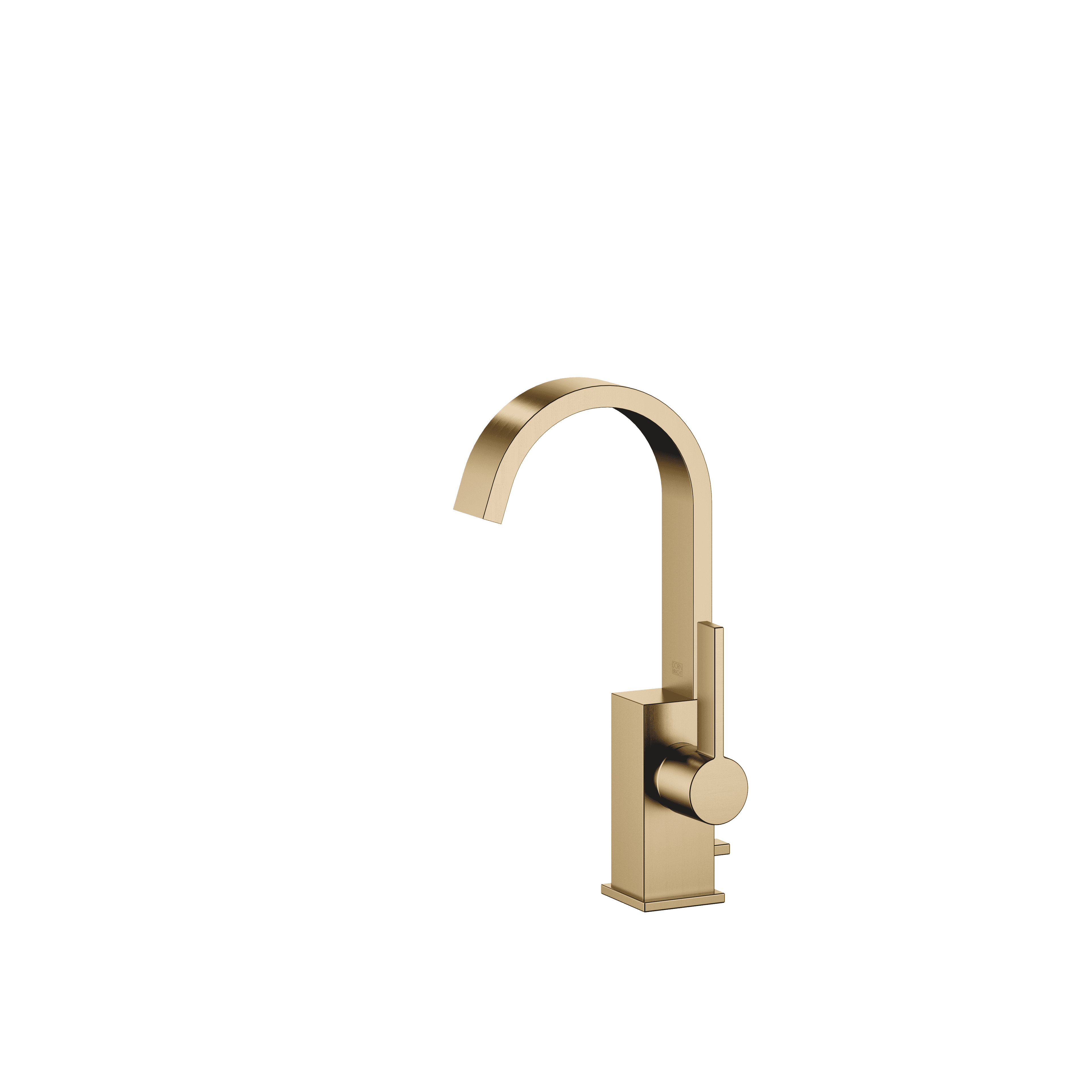 MEM Single-lever basin mixer without pop-up waste in Brushed Dark Brass (PVD)