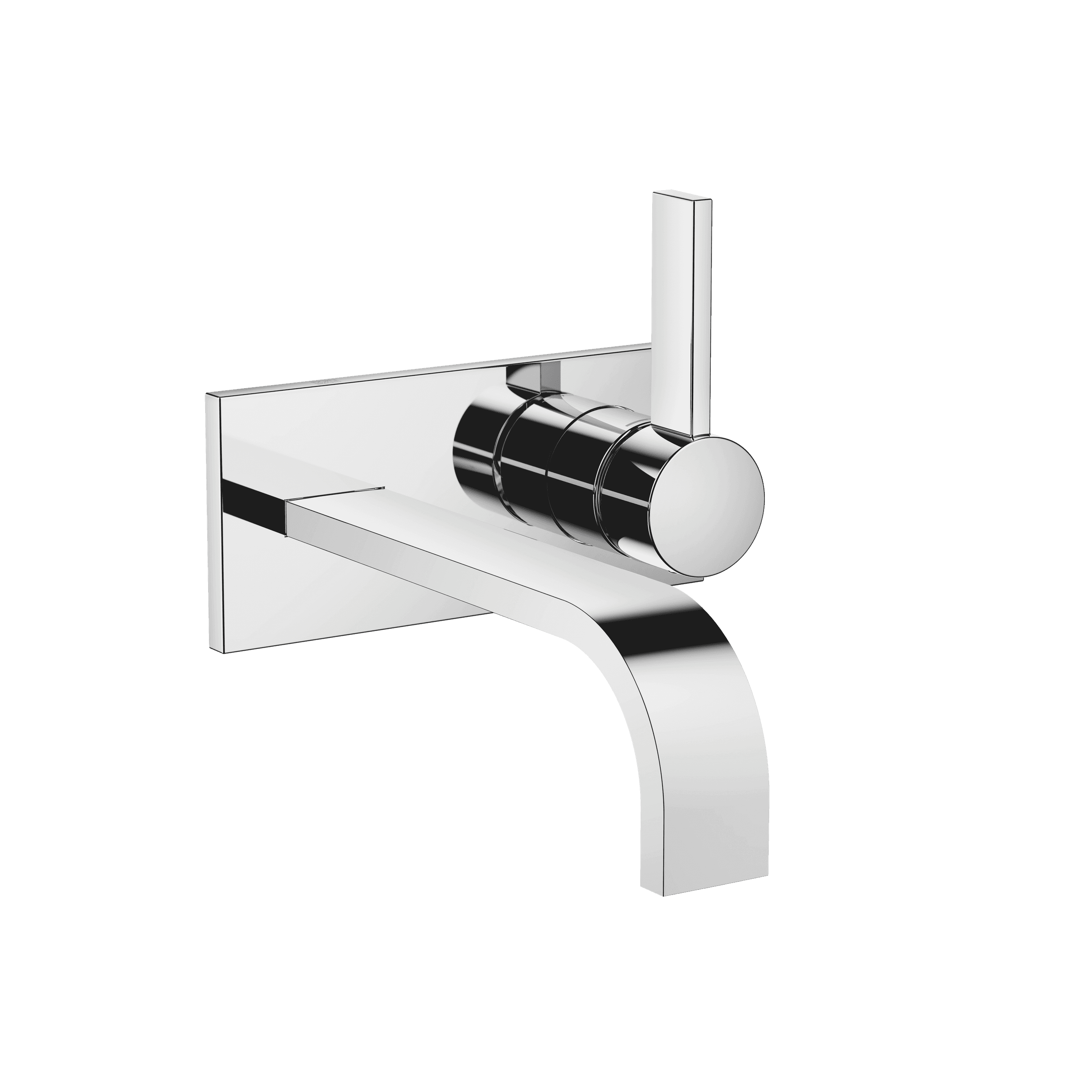 Dornbracht MEM Wall-mounted single-lever basin mixer with cover plate without pop-up waste