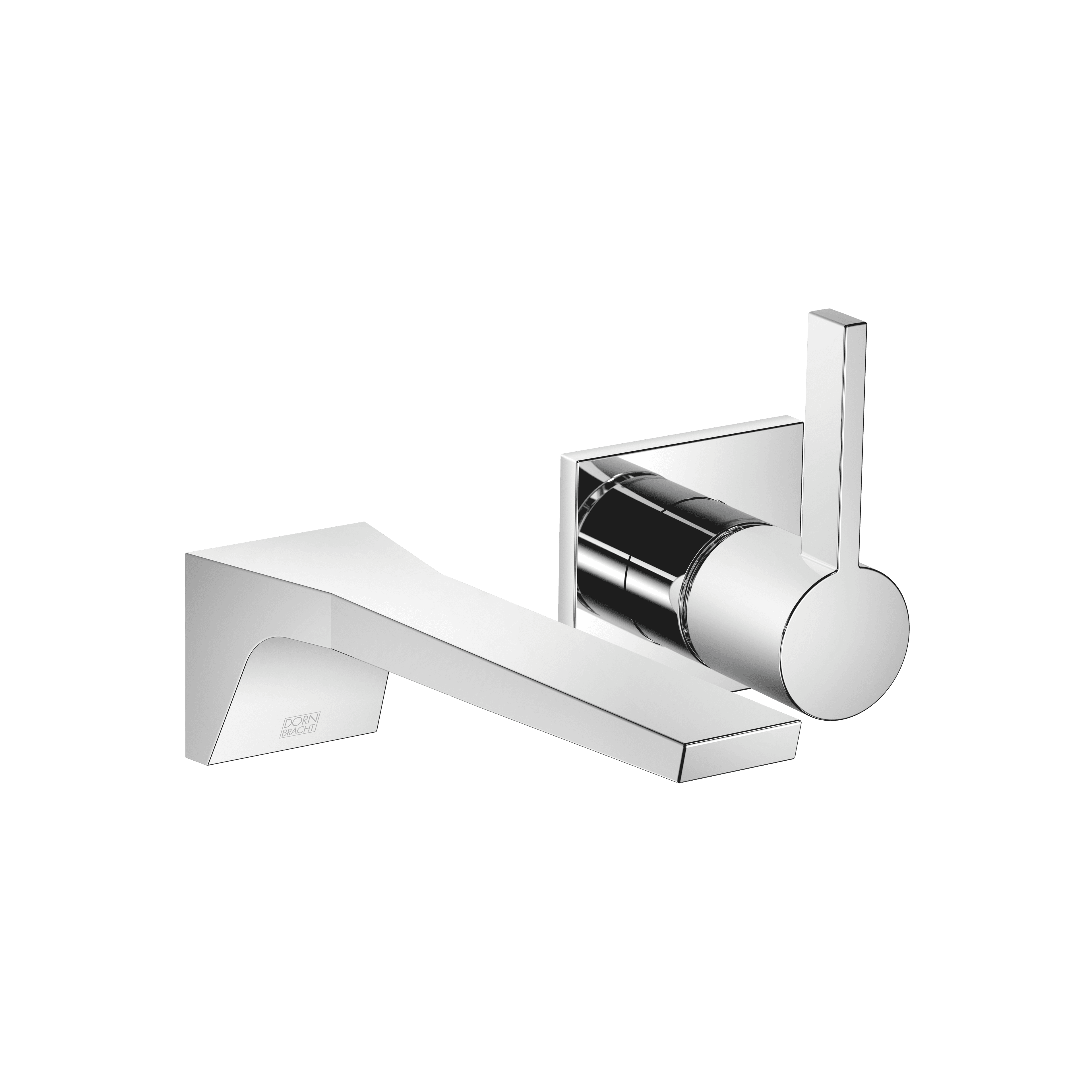 CL.1 Wall-mounted single-lever basin mixer without pop-up waste in Chrome