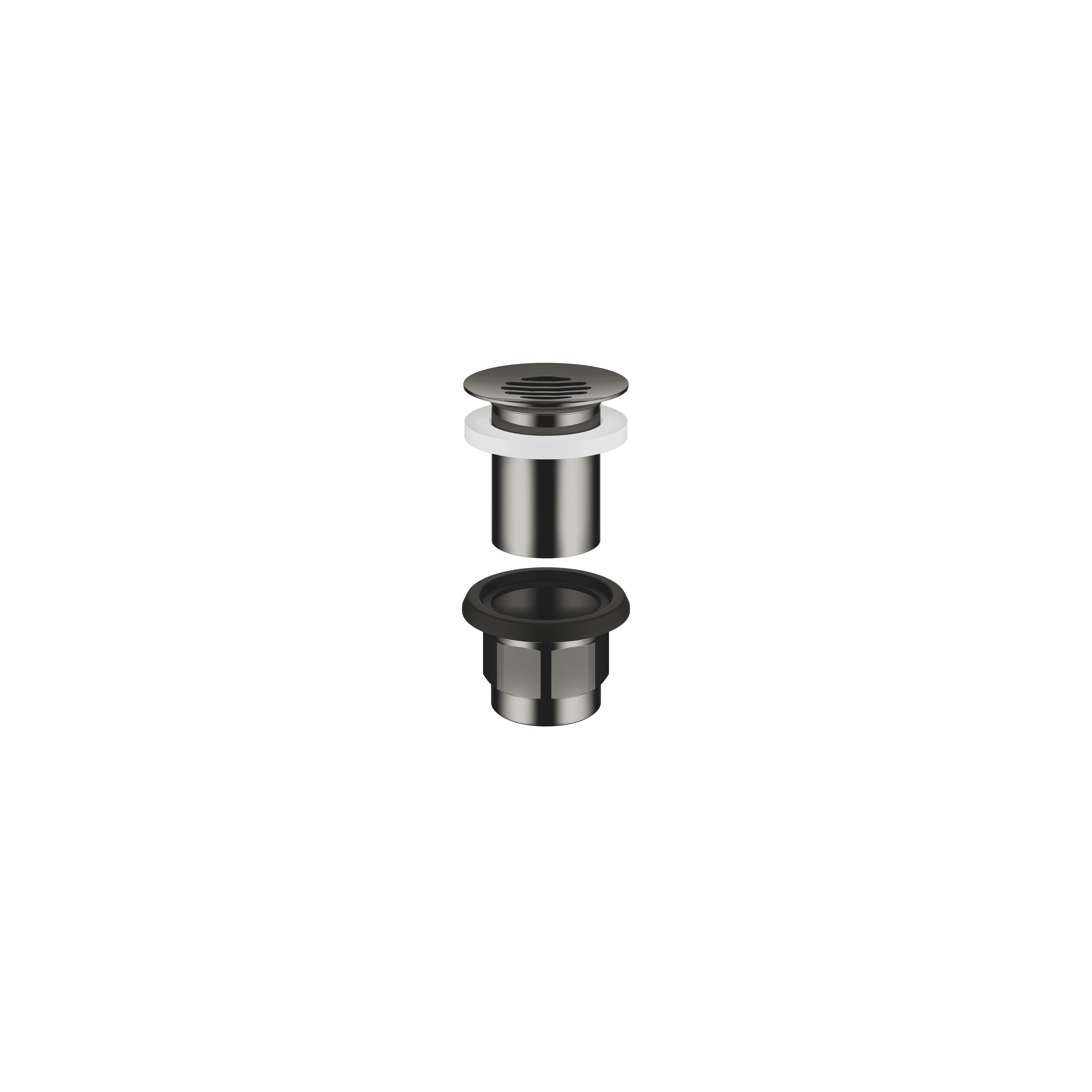 Grated waste 1 1/4" in Dark Chrome