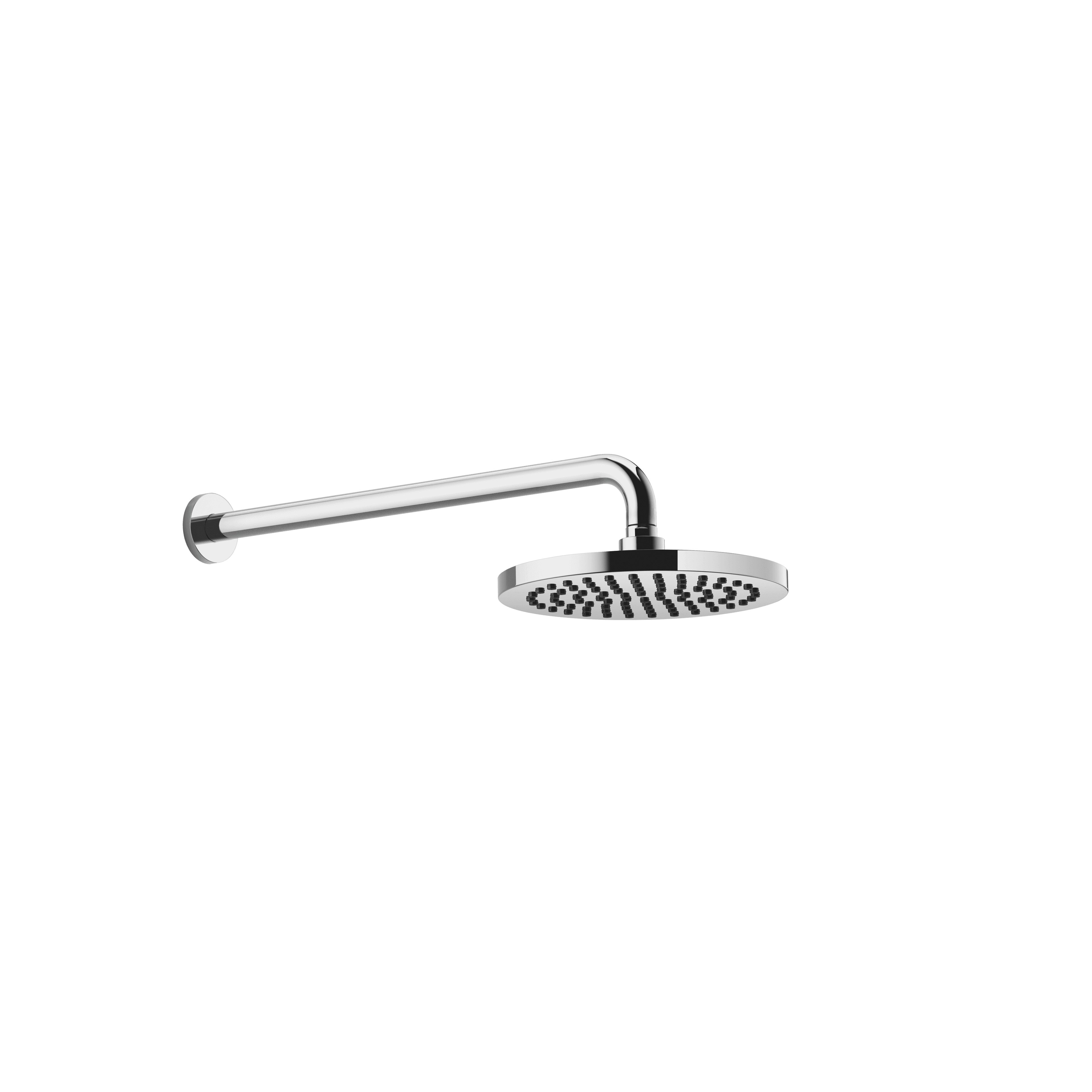 Rain shower with wall fixing FlowReduce 220 mm in Chrome