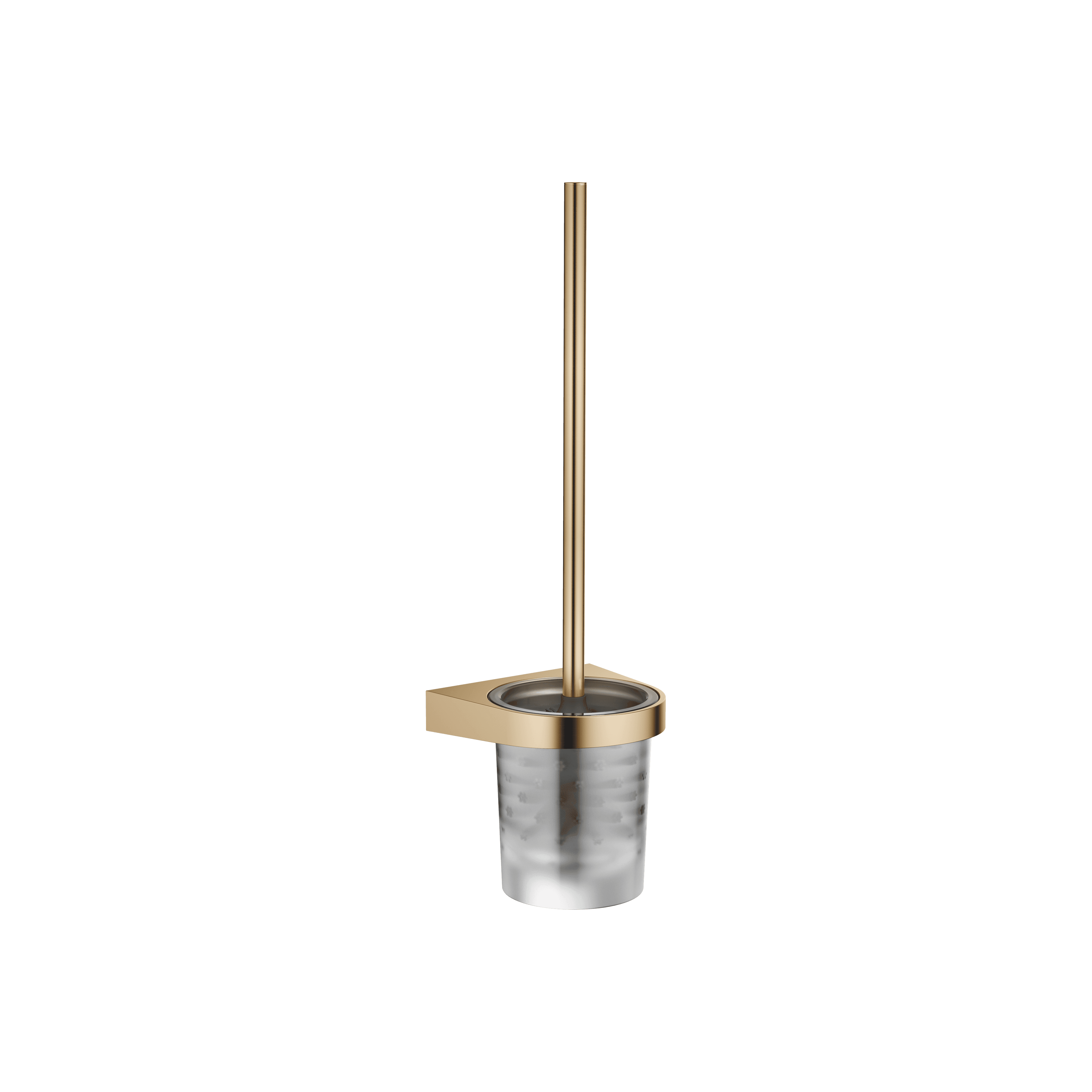 Toilet brush set wall model in Brushed Dark Brass (PVD)