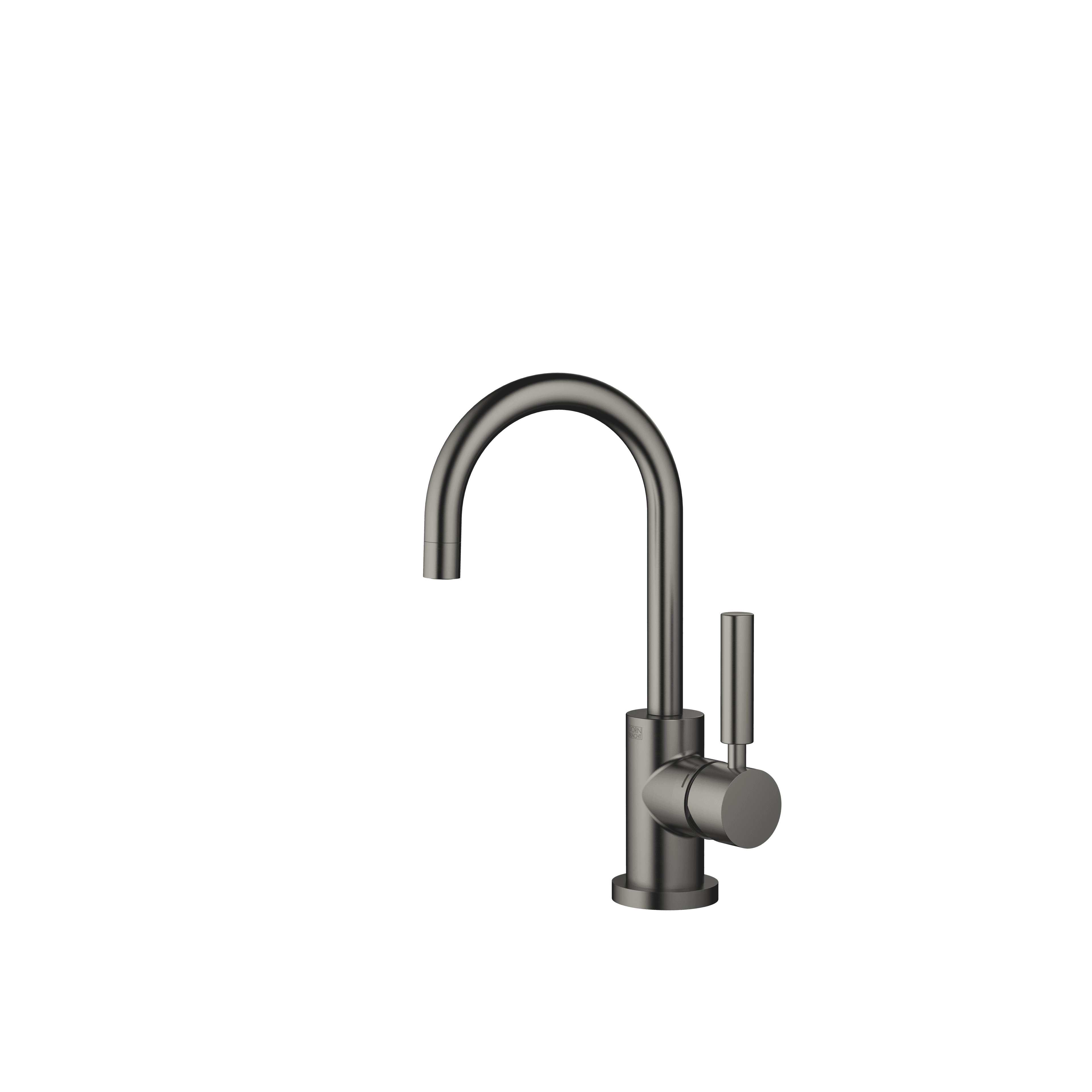 TARA Single-lever basin mixer with pop-up waste in Brushed Dark Platinum