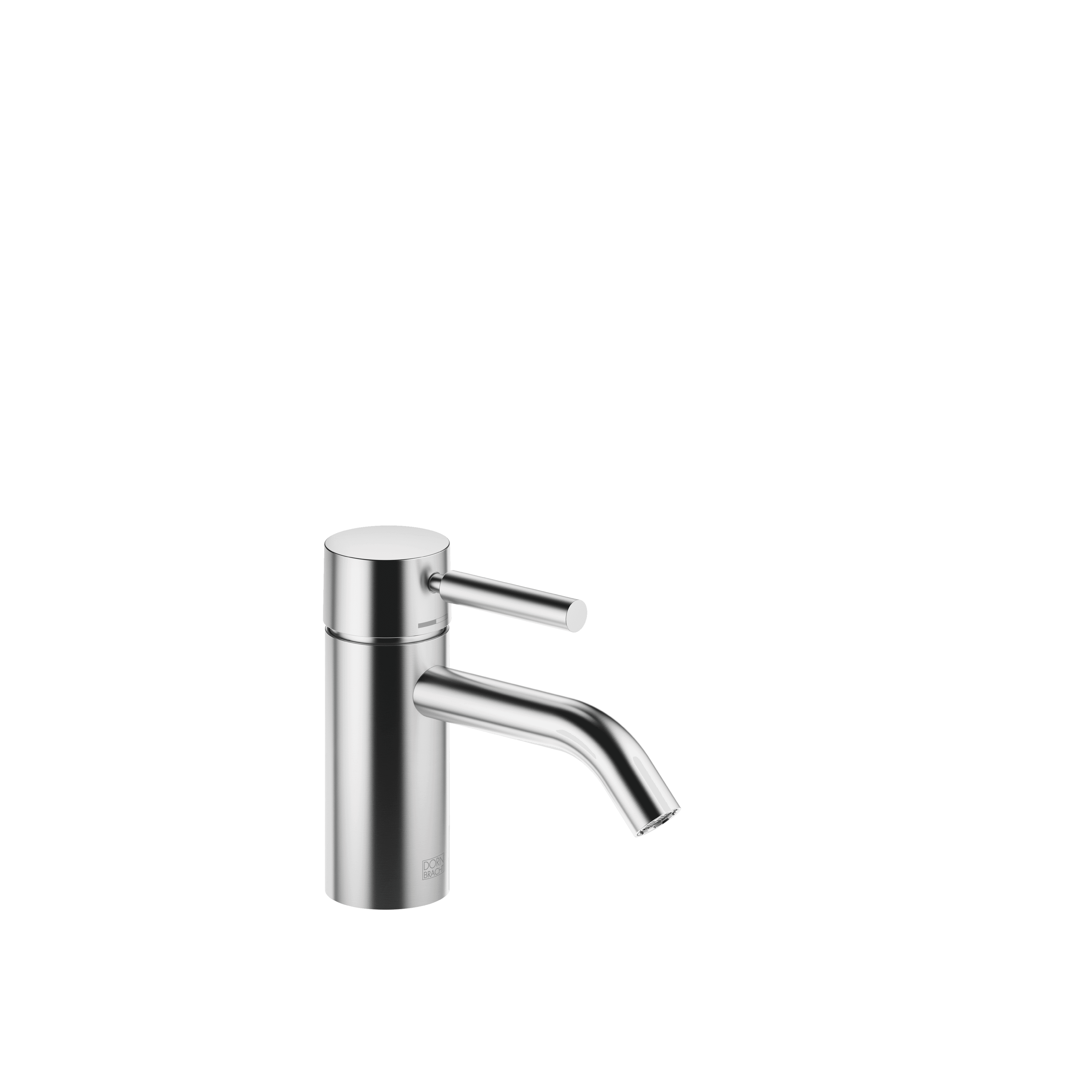 META Single-lever basin mixer without pop-up waste in Brushed Chrome