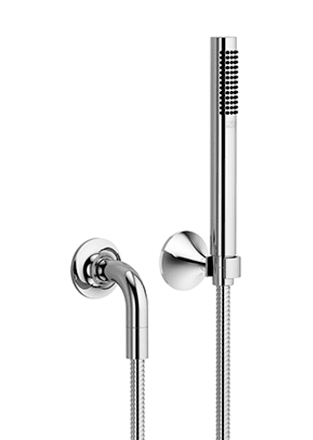 VAIA Hand shower set with individual rosettes in Brushed Light Gold (PVD)