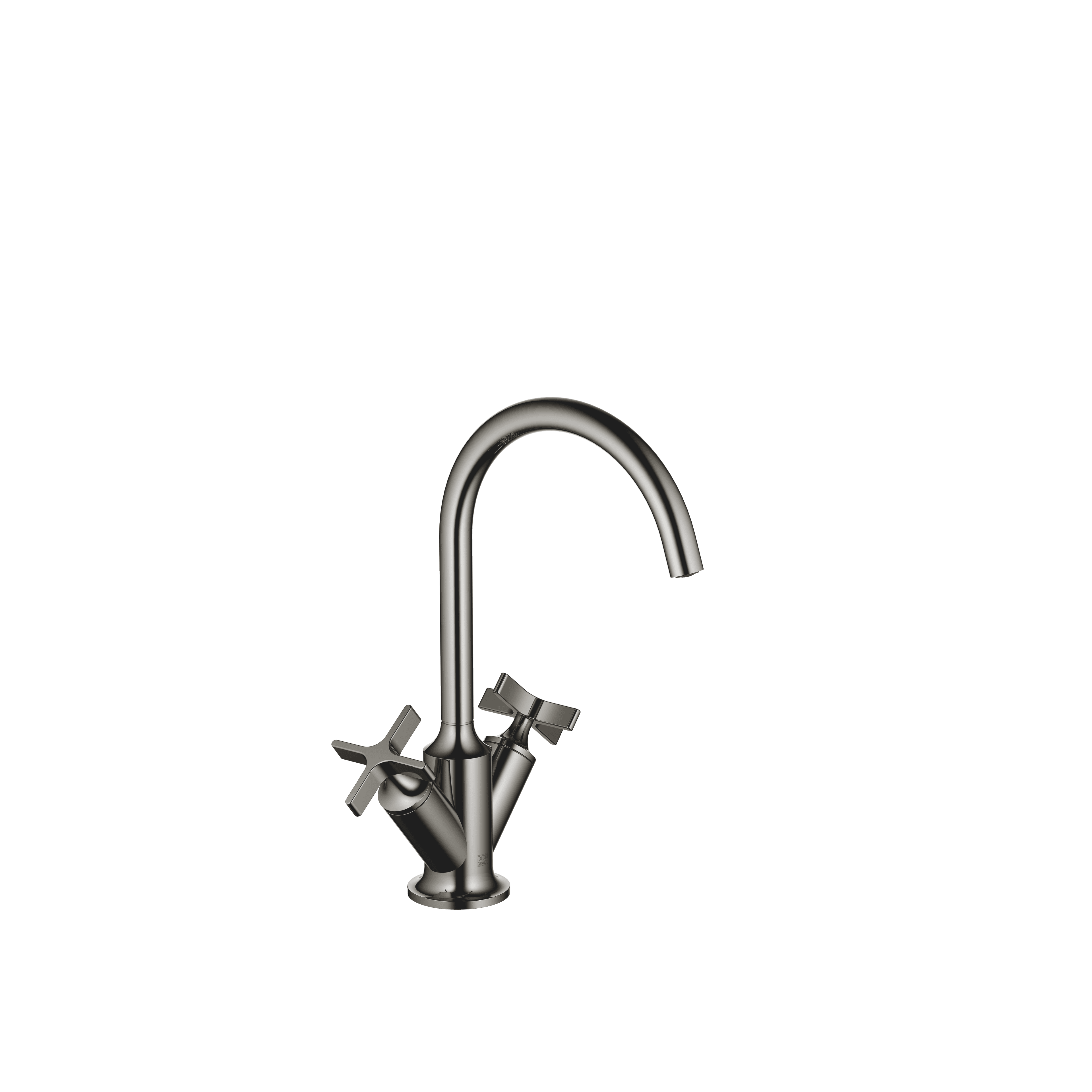 VAIA Single-hole basin mixer with pop-up waste in Dark Chrome