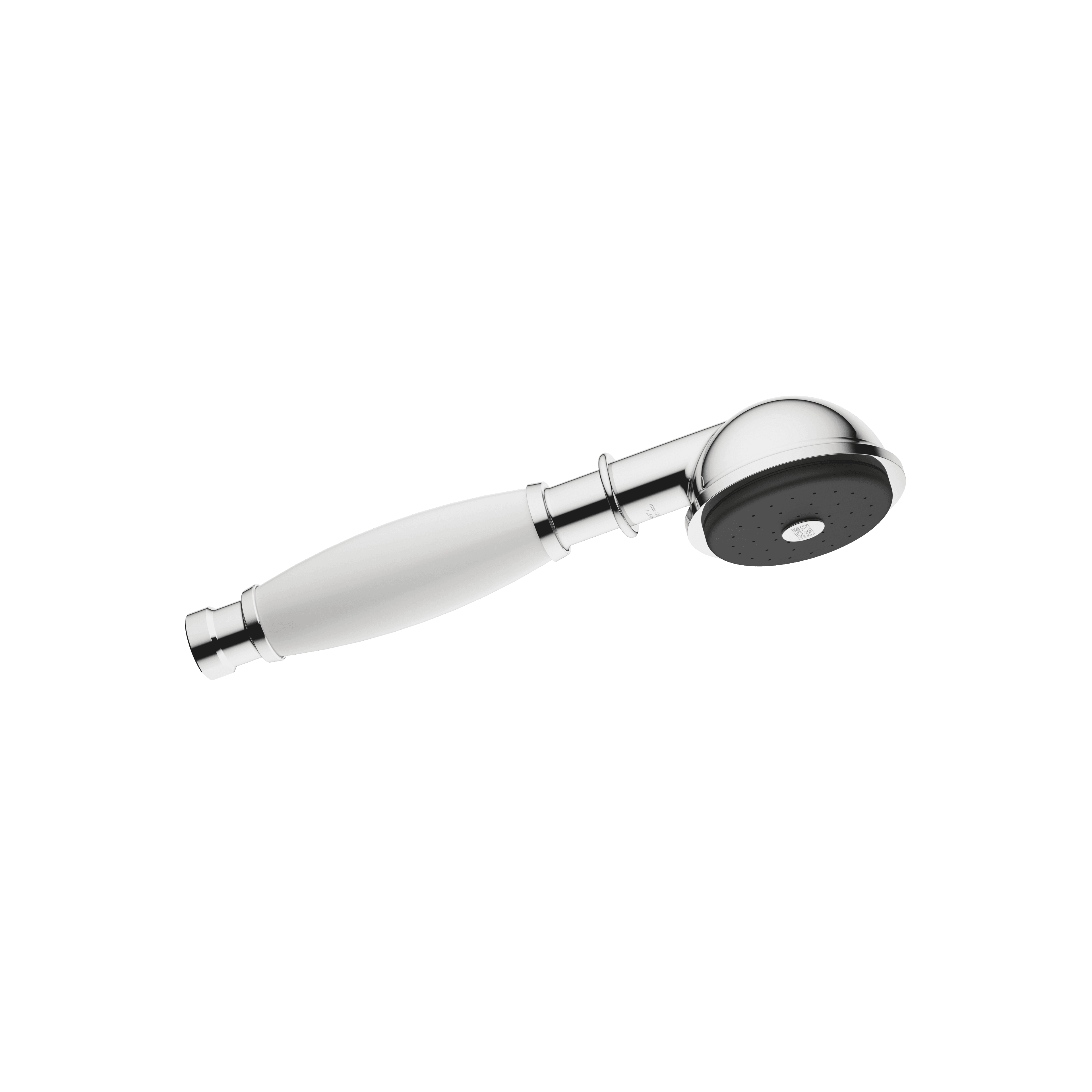 MADISON Metal hand shower with porcelain insert (white) FlowReduce in Chrome