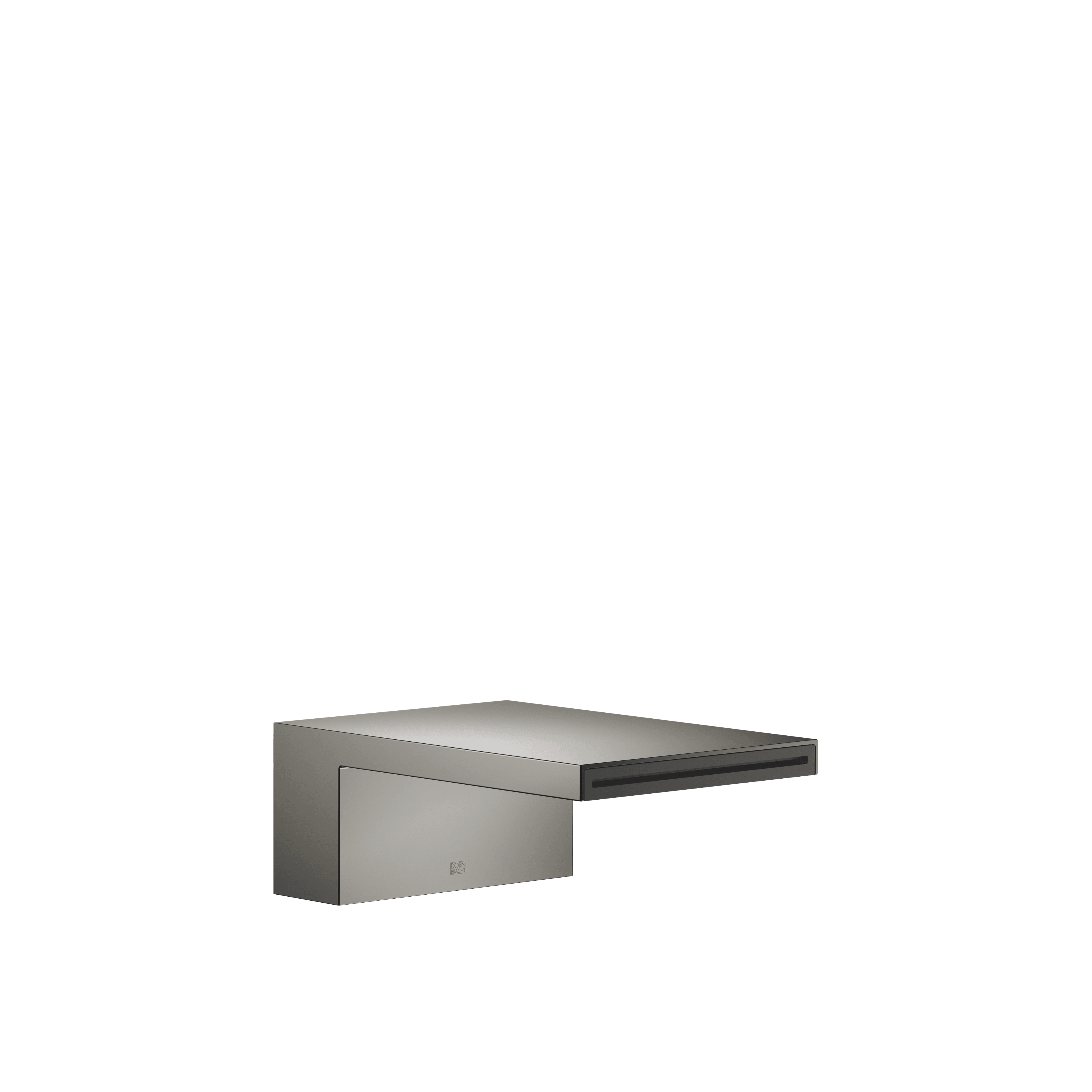 MEM Bath cascade spout without diverter for deck mounting in Dark Chrome