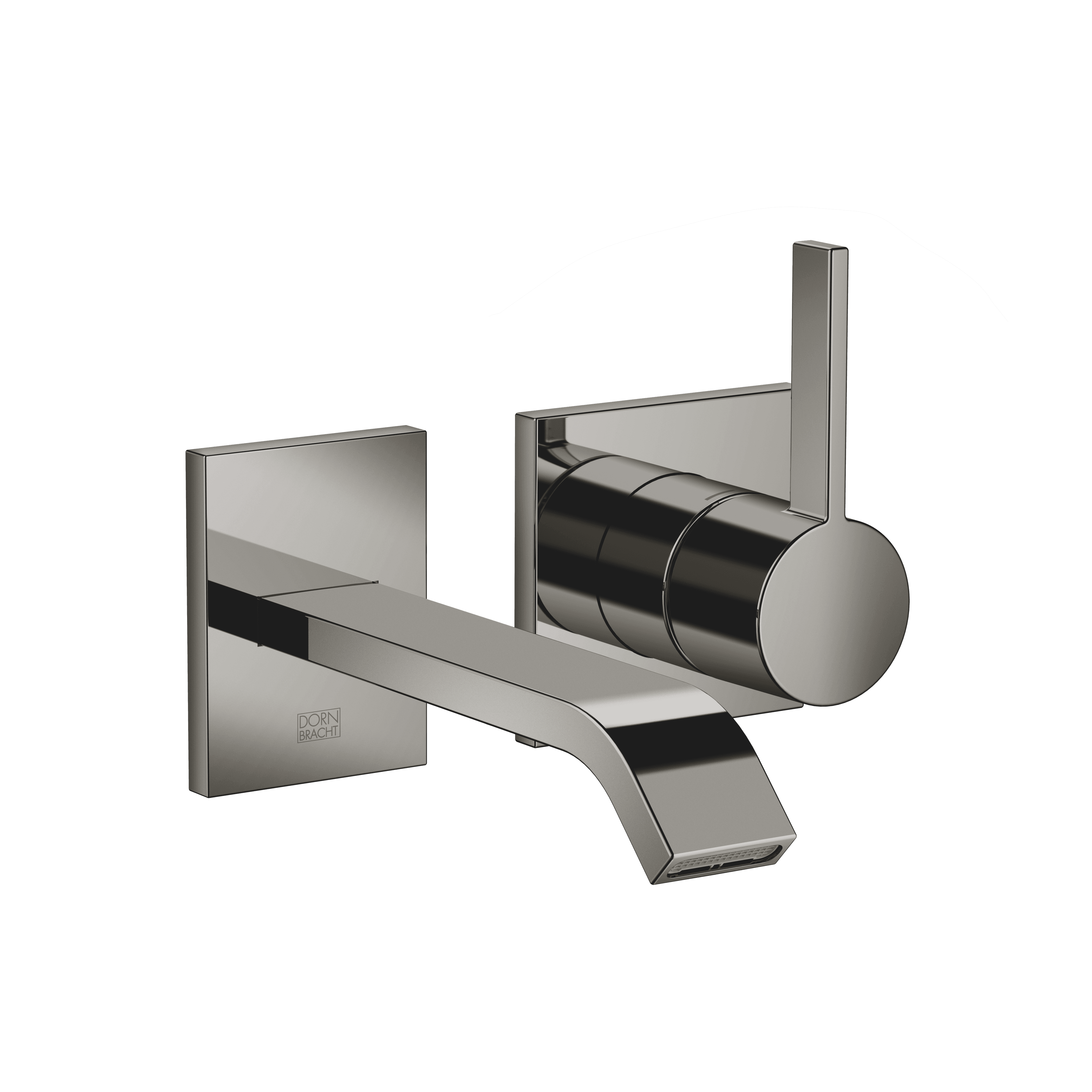 IMO Wall-mounted single-lever basin mixer without pop-up waste in Dark Chrome