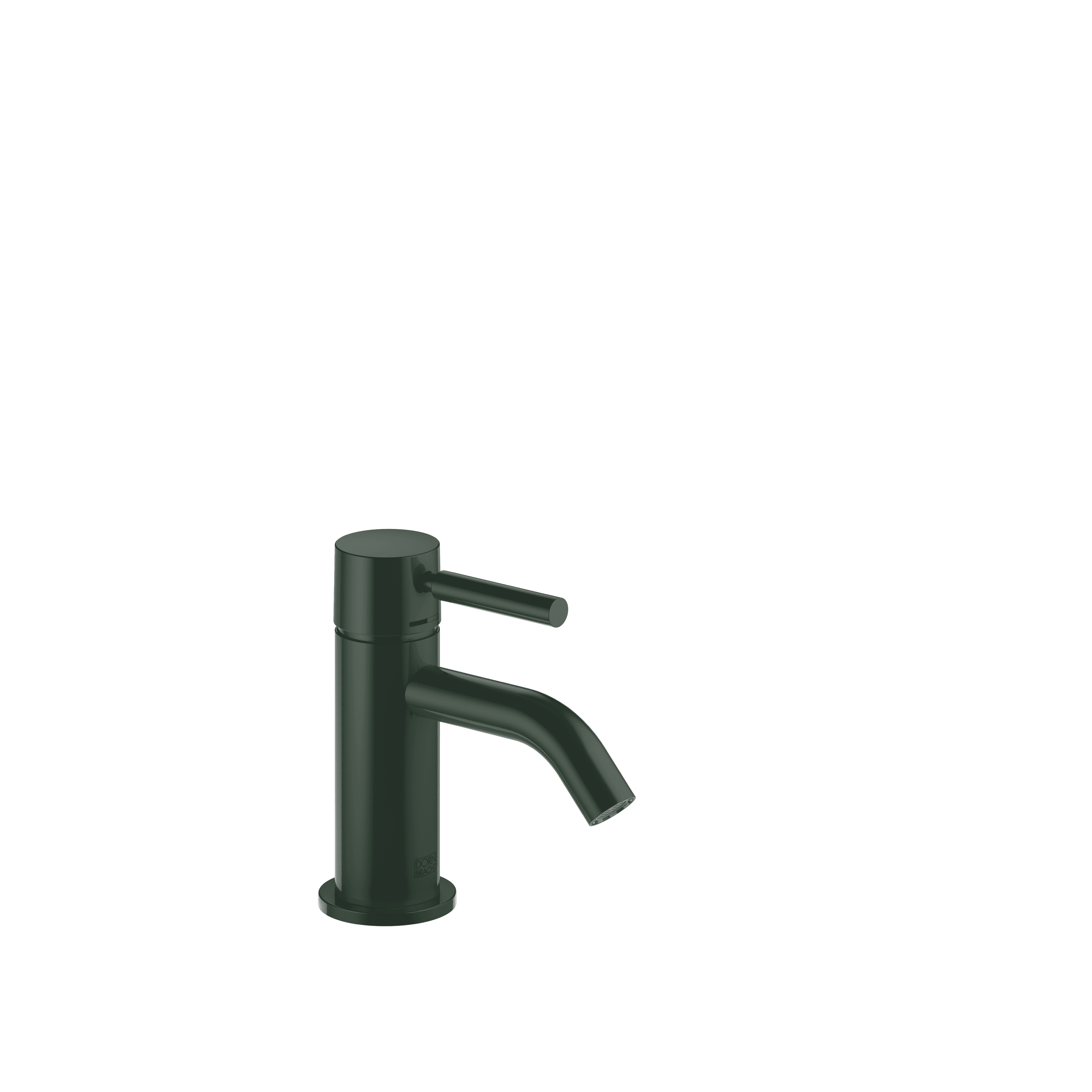 META Single-lever basin mixer without pop-up waste in Dark Green