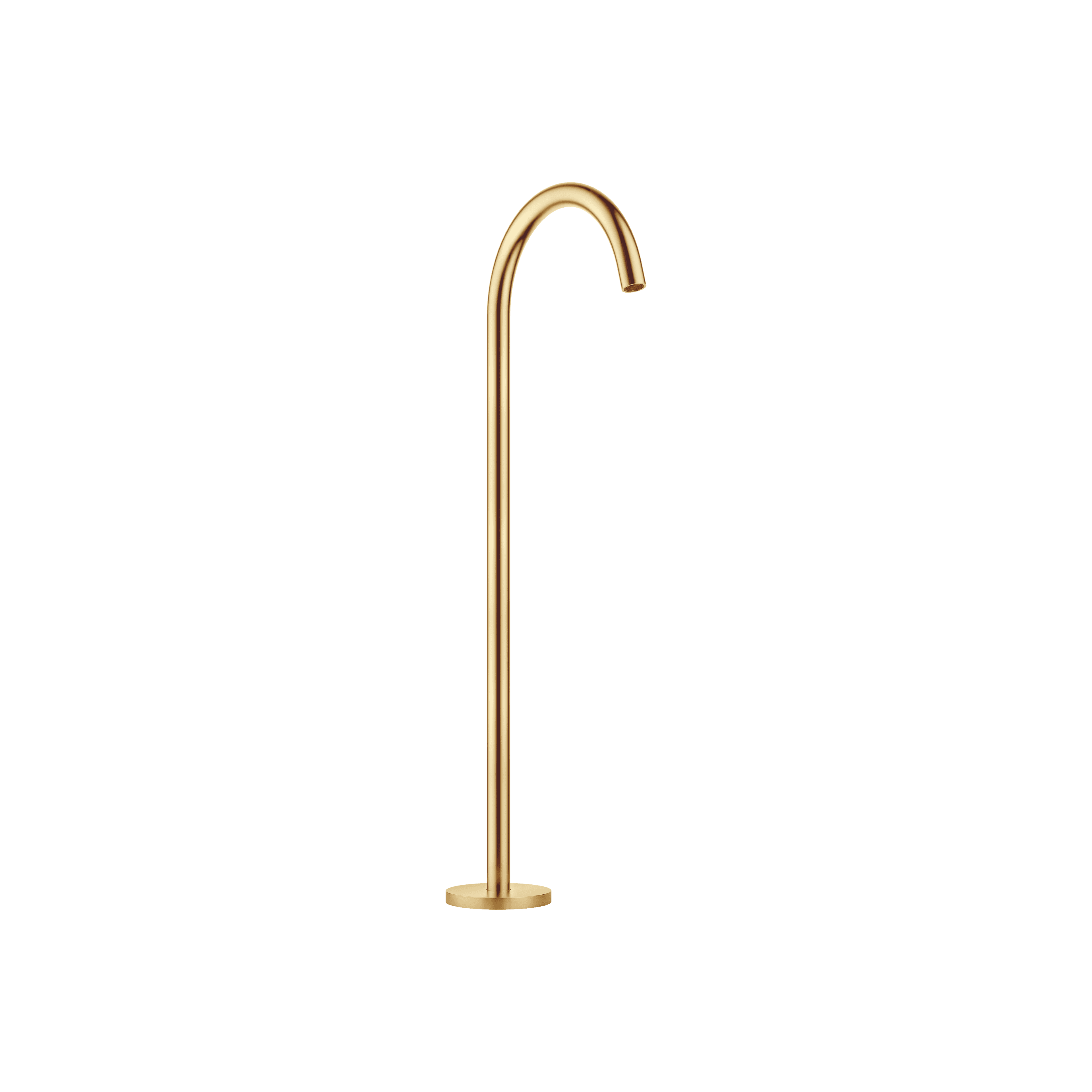 META Bath spout without diverter for free-standing assembly in Brushed Gold (PVD)