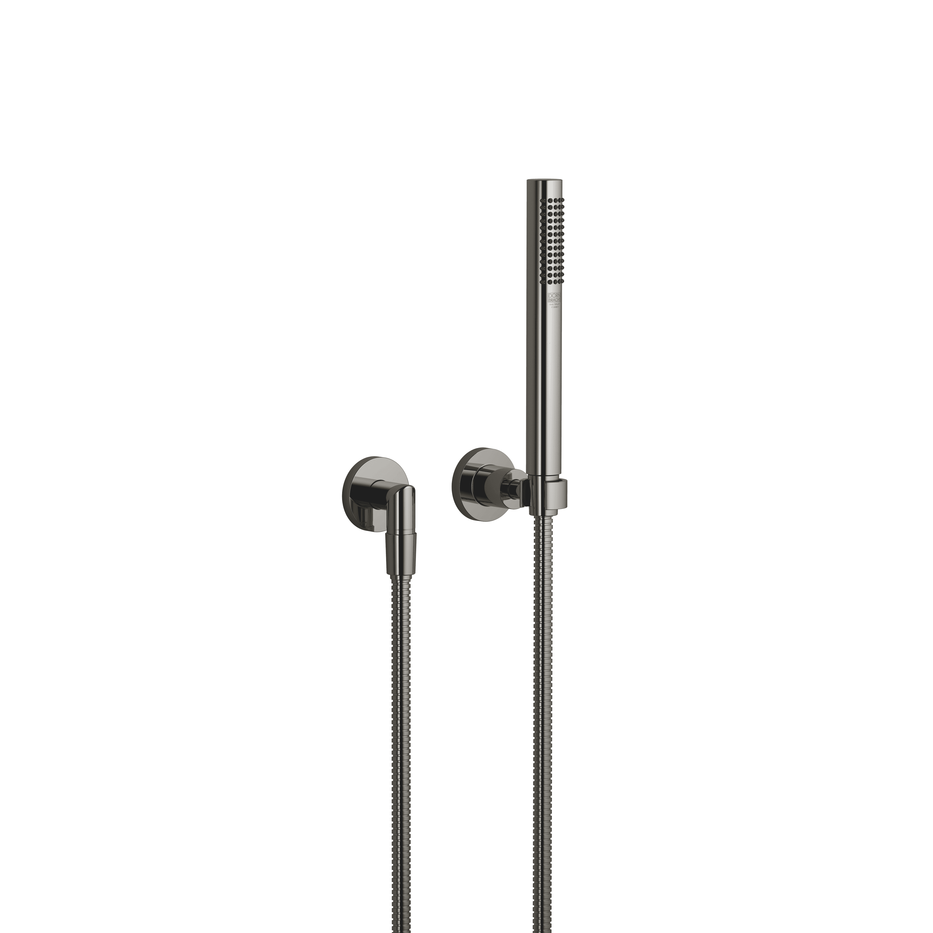 TARA Hand shower set with individual rosettes in Dark Chrome