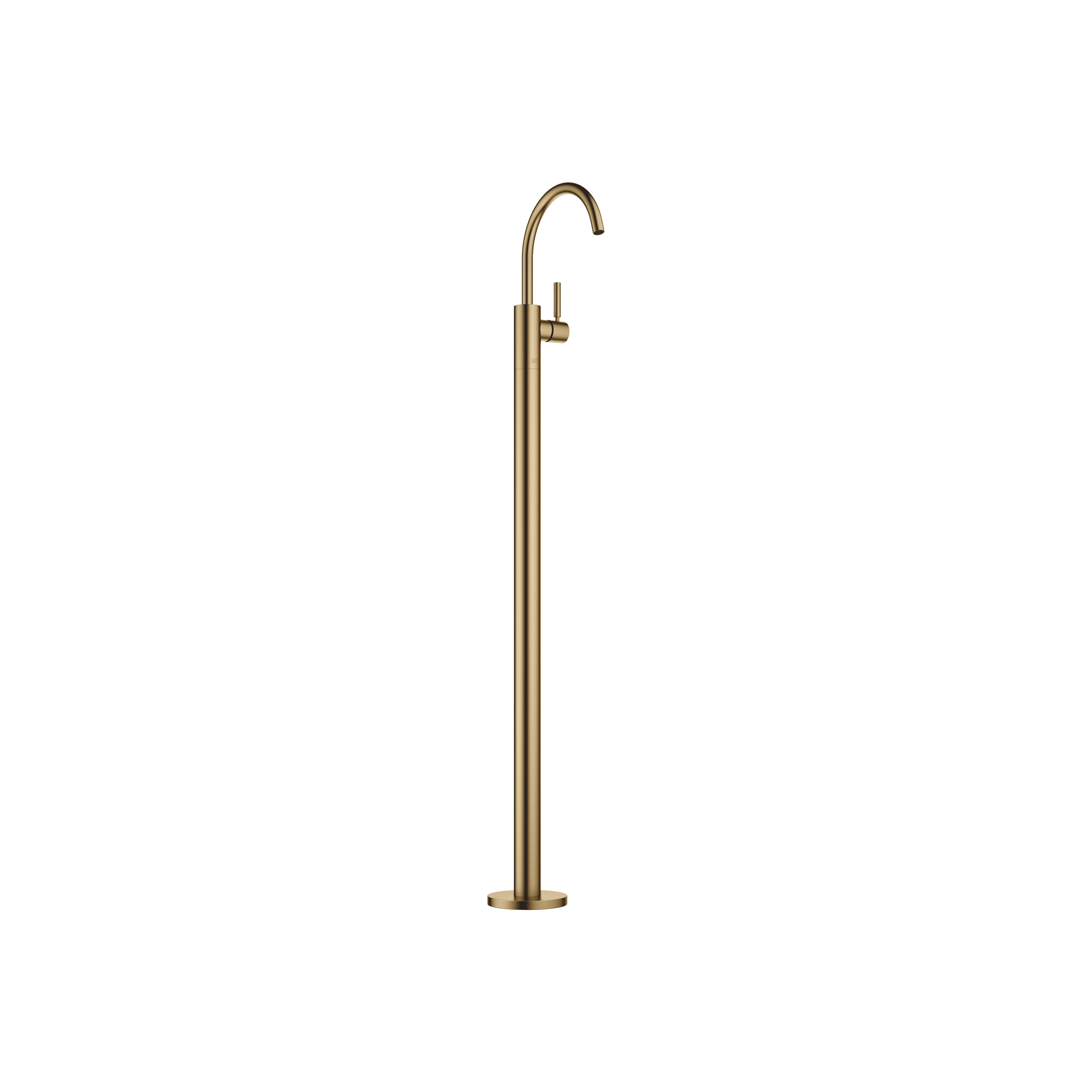META Single-lever basin mixer with stand pipe without pop-up waste in Brushed Dark Brass (PVD)
