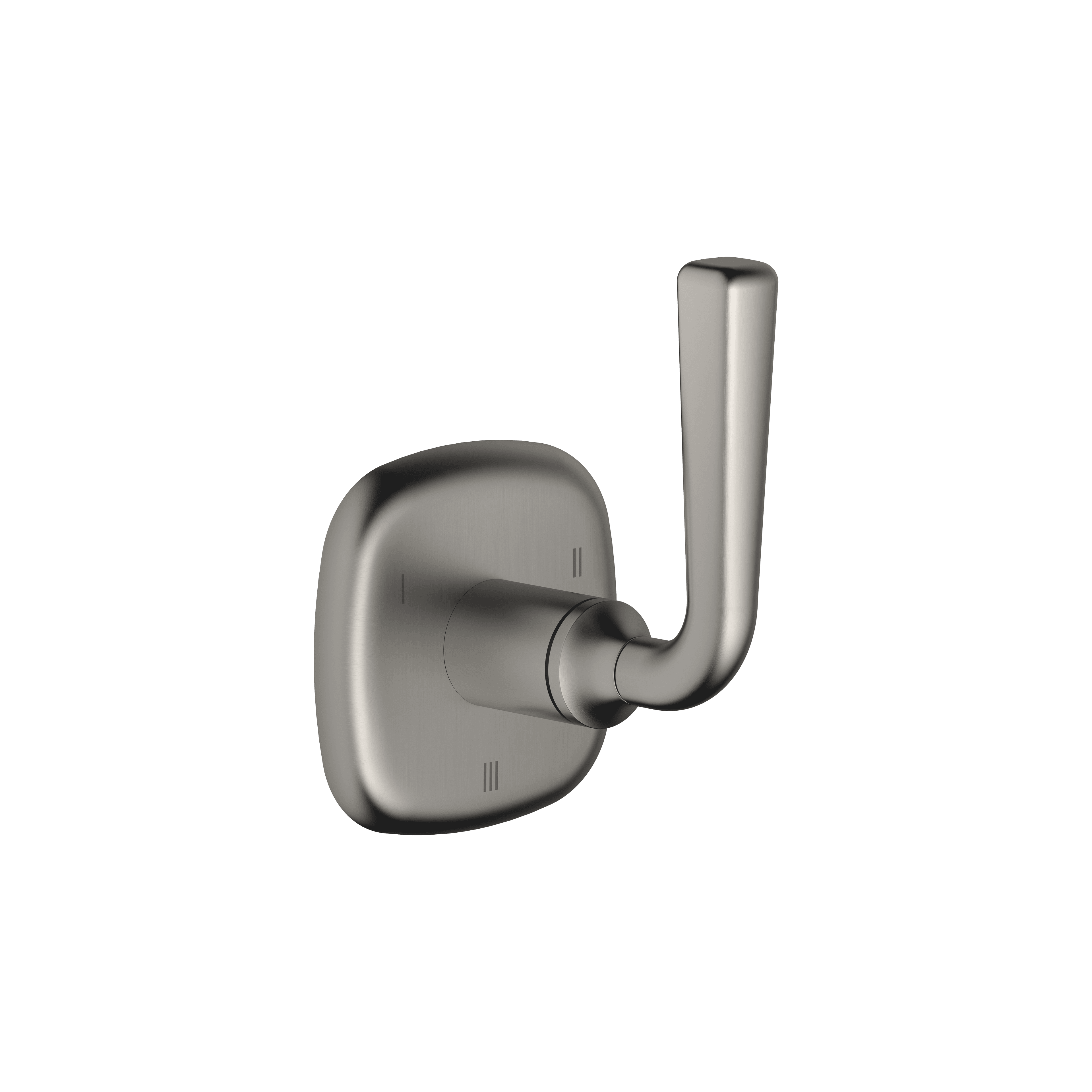 COYA Concealed three-way diverter in Brushed Dark Platinum
