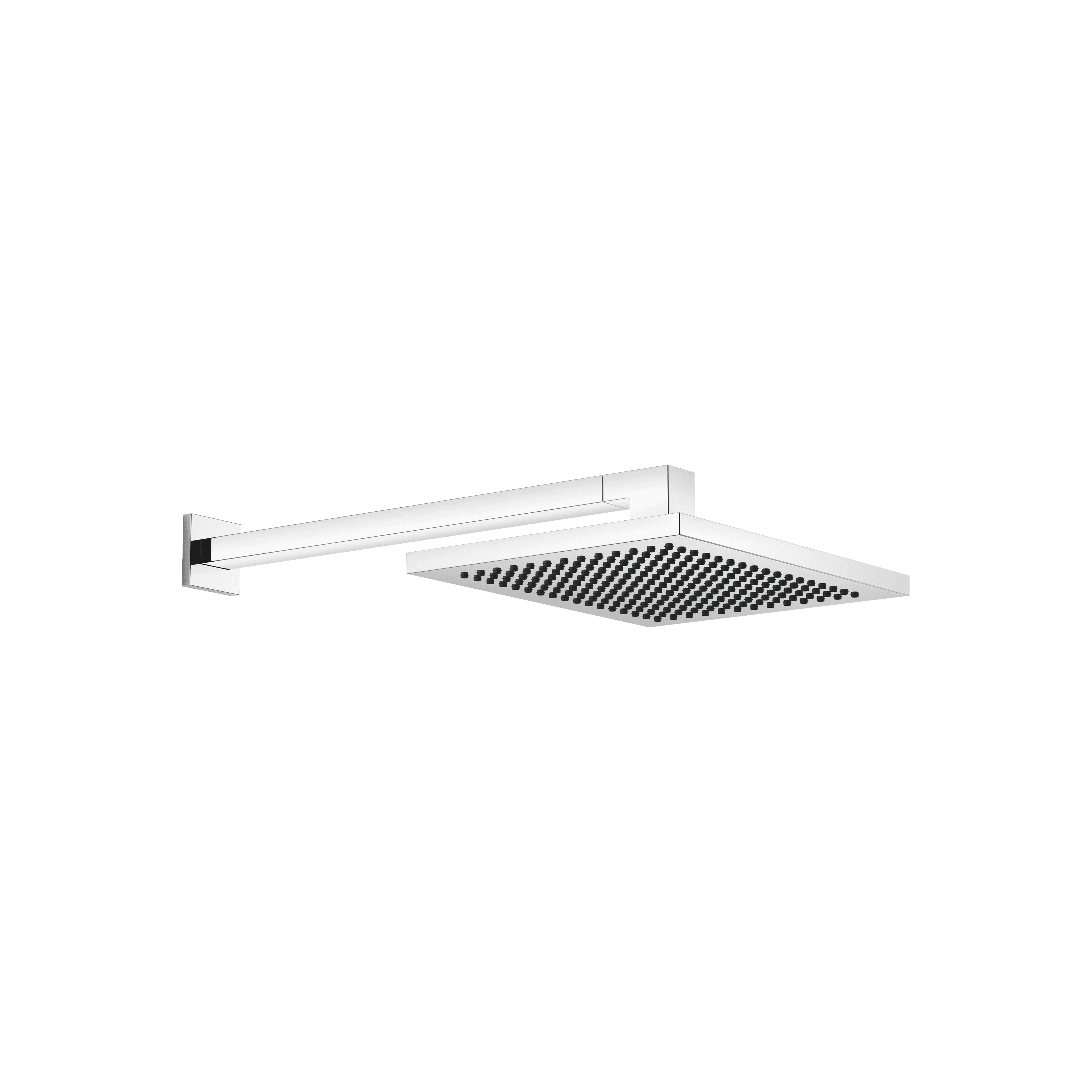 Rain shower with wall fixing FlowReduce 300 x 240 mm in Chrome