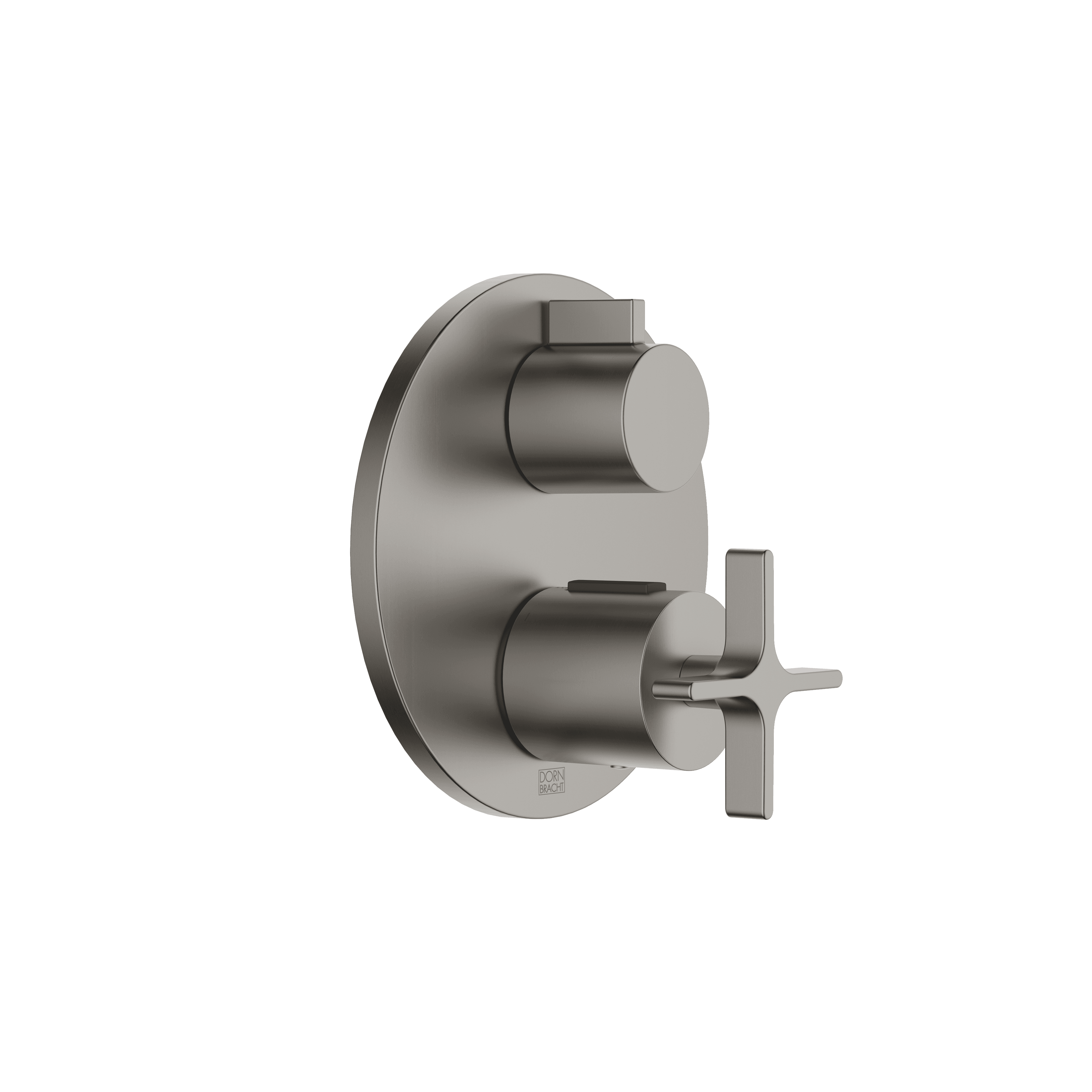 VAIA Concealed thermostat with one function volume control in Brushed Dark Platinum