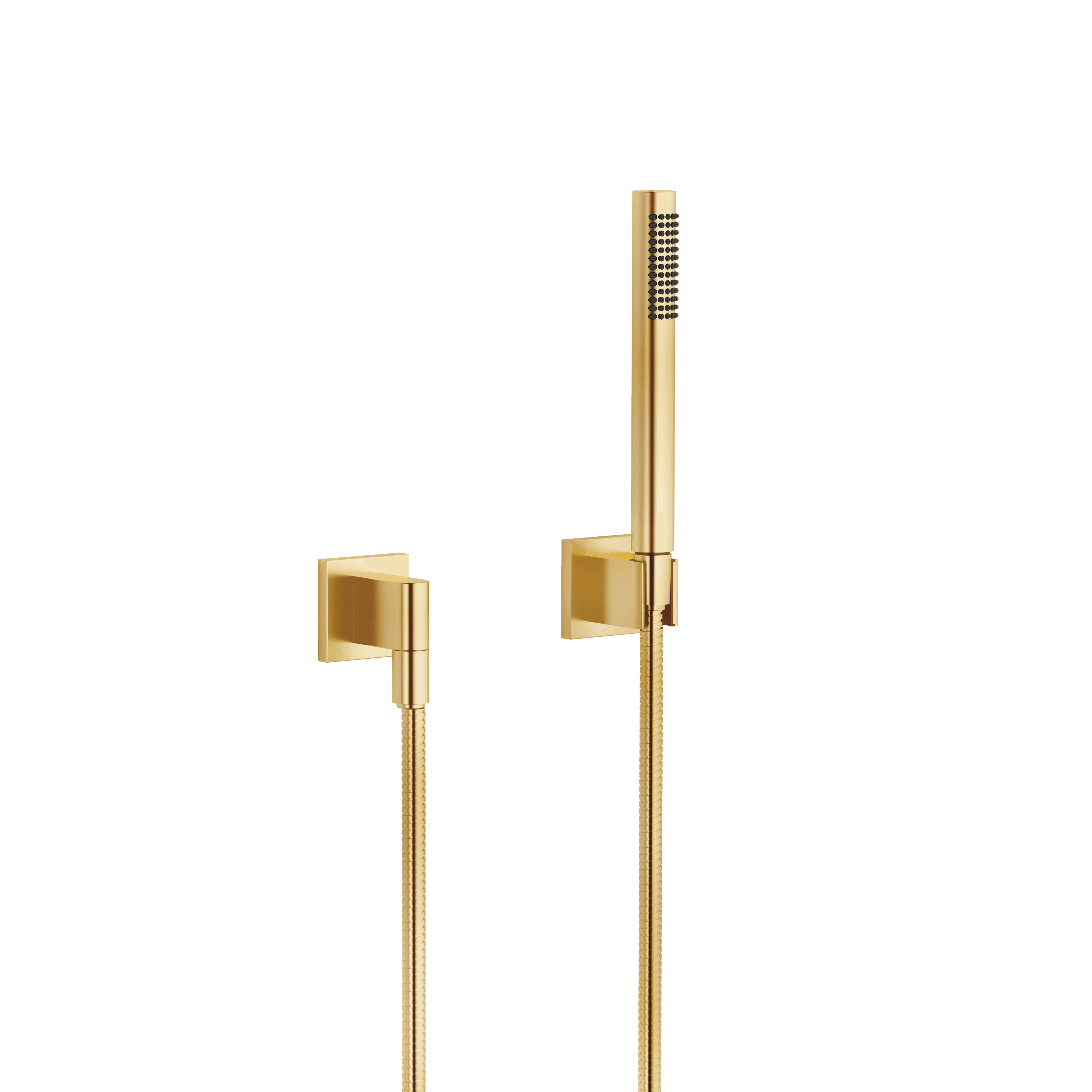 Hand shower set with individual rosettes FlowReduce in Brushed Gold (PVD)
