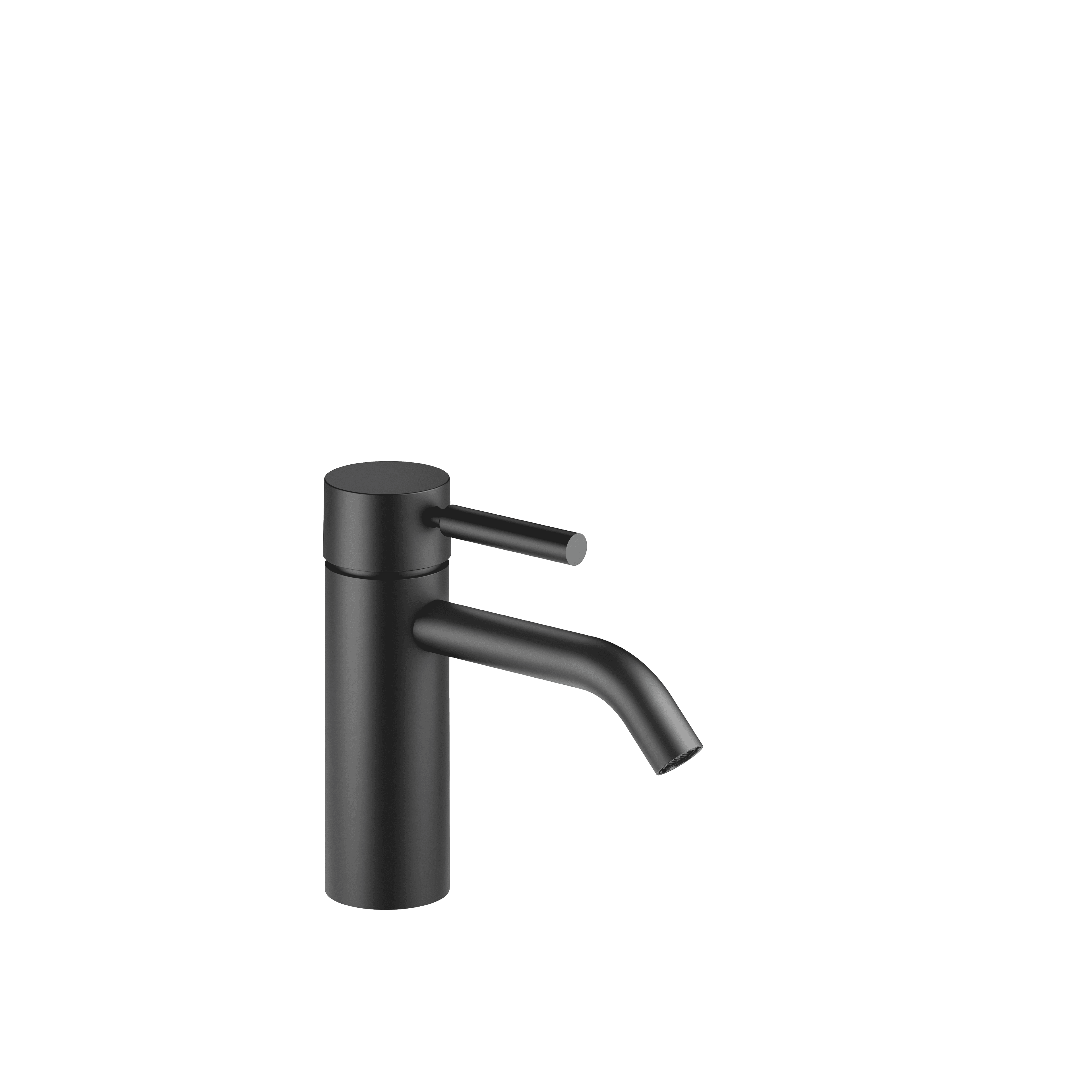 META Single-lever basin mixer without pop-up waste in Matte Black